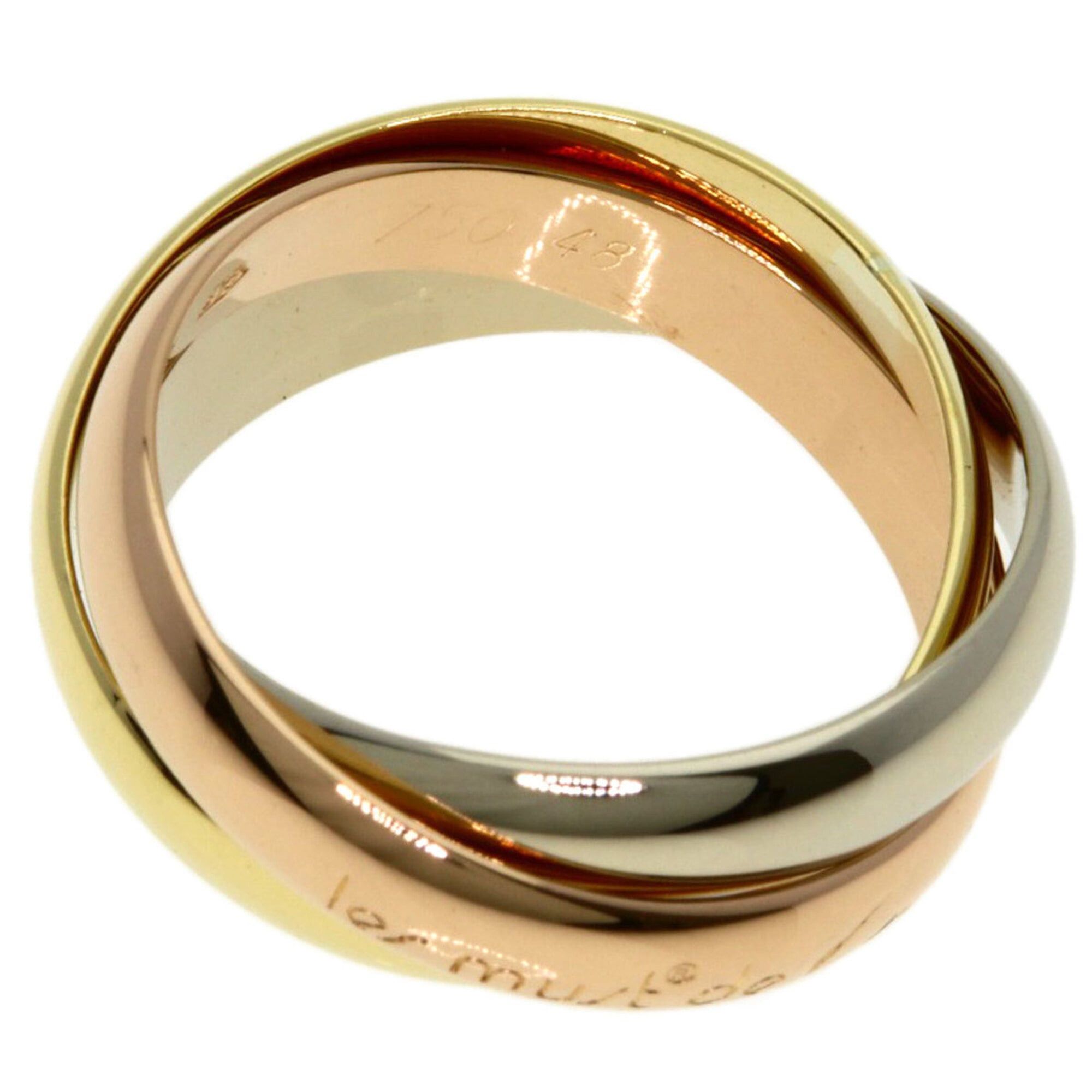 Cartier Cartier Trinity #48 Ring - 18K Yellow Gold/18K White Pink Gold Women's CARTIER Size ONE SIZE - 3 Thumbnail