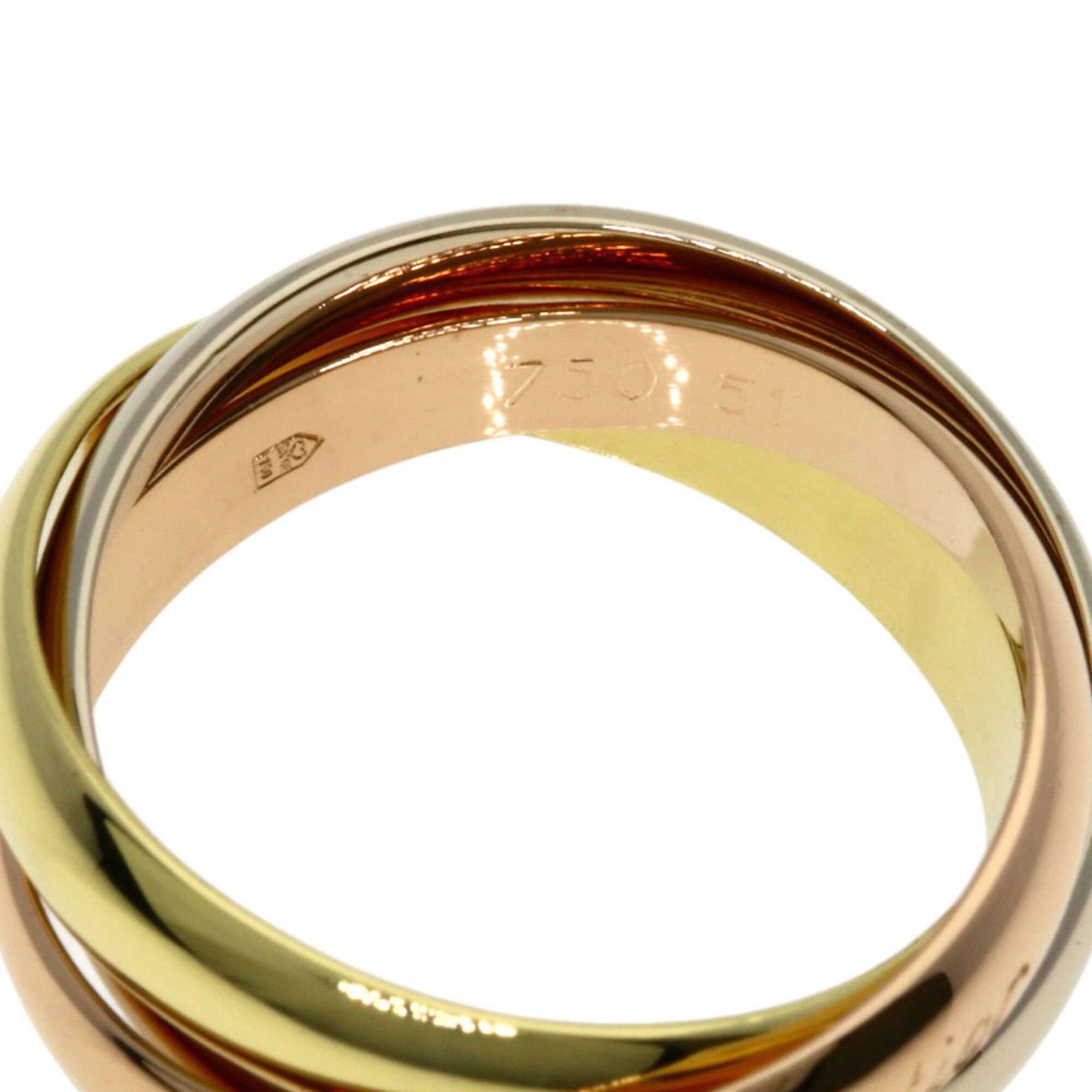 Cartier Cartier Trinity #51 Ring - 18K Yellow Gold/18K White Pink Gold Women's CARTIER Size ONE SIZE - 3 Thumbnail