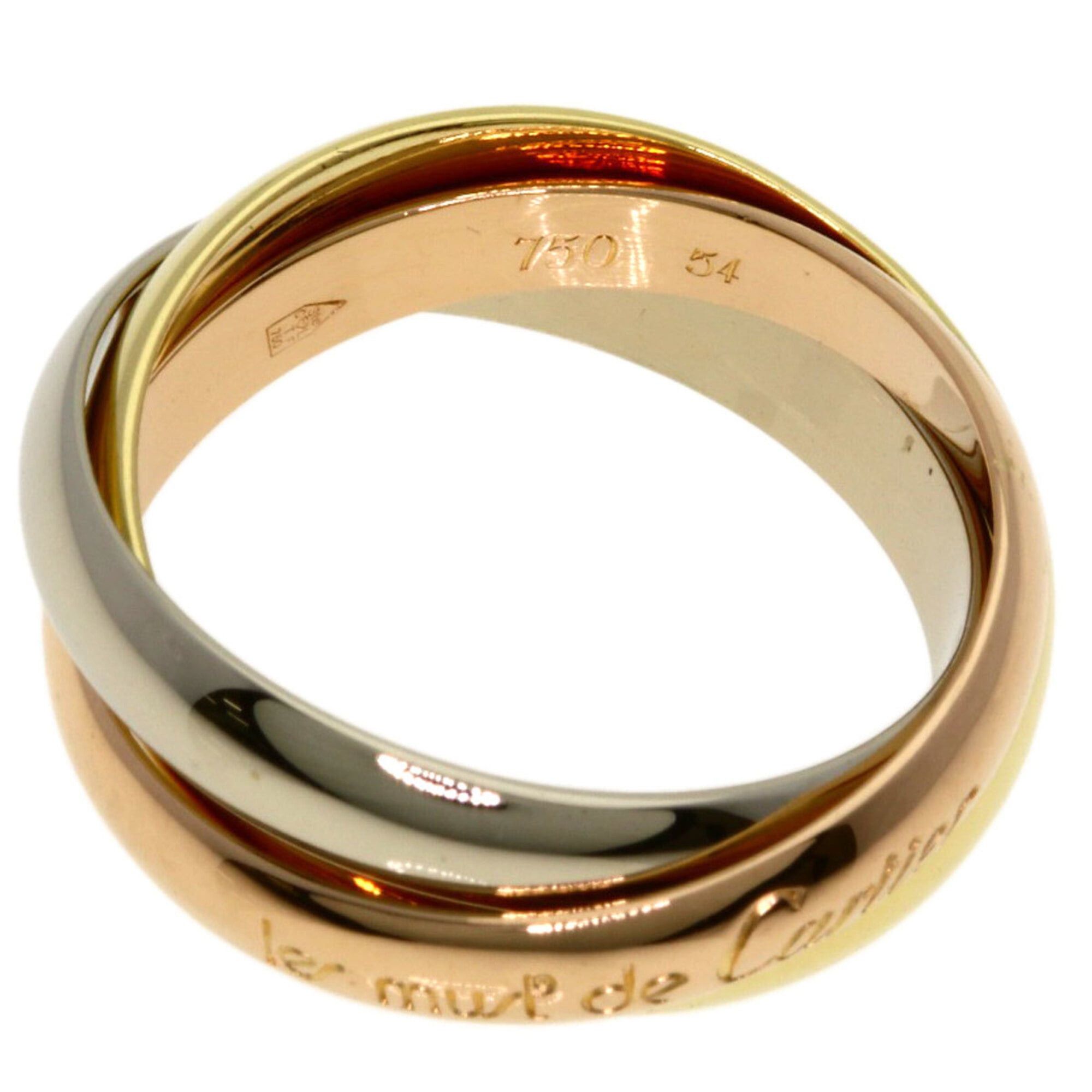 Cartier Cartier Trinity #54 Ring - 18K Yellow Gold/18K White Pink Gold Women's CARTIER Size ONE SIZE - 3 Thumbnail