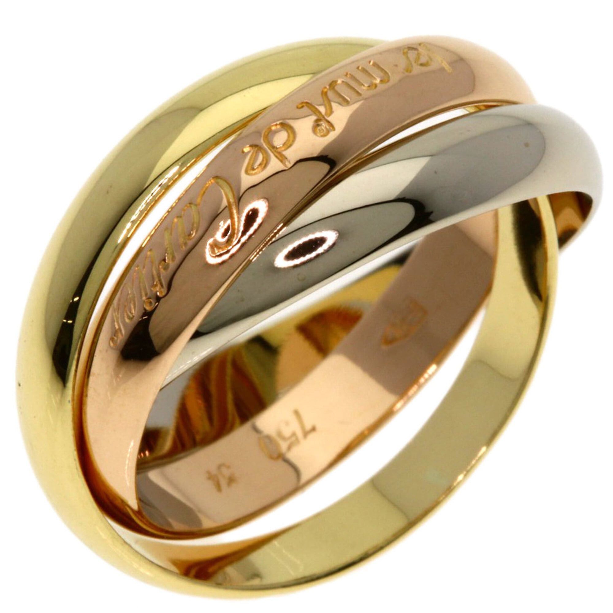 Cartier Cartier Trinity #54 Ring - 18K Yellow Gold/18K White Pink Gold Women's CARTIER Size ONE SIZE - 2 Thumbnail