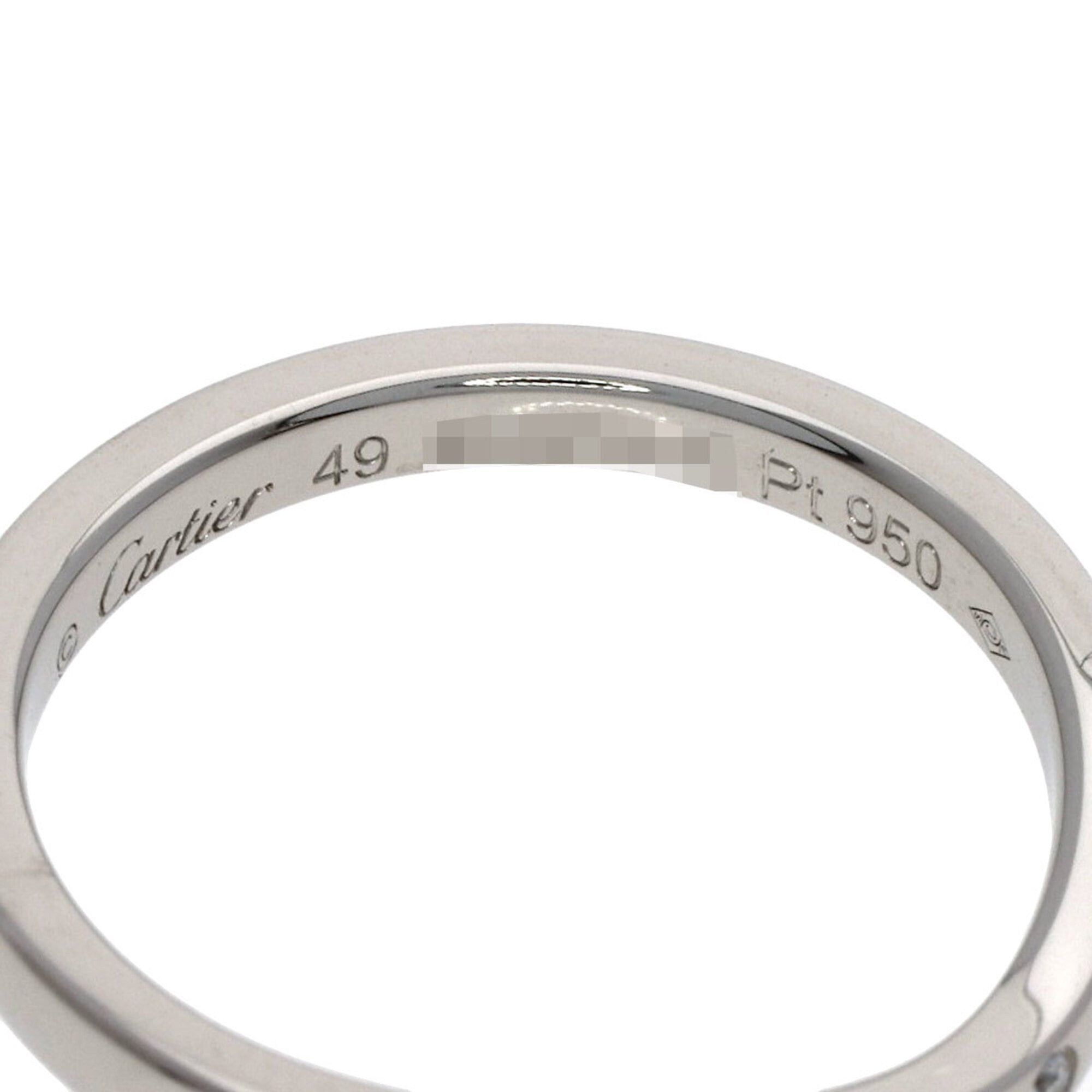 Cartier Cartier Ballerina Curve 3P Diamond Ring #49 Platinum PT950 Women's CARTIER Size ONE SIZE - 5 Thumbnail