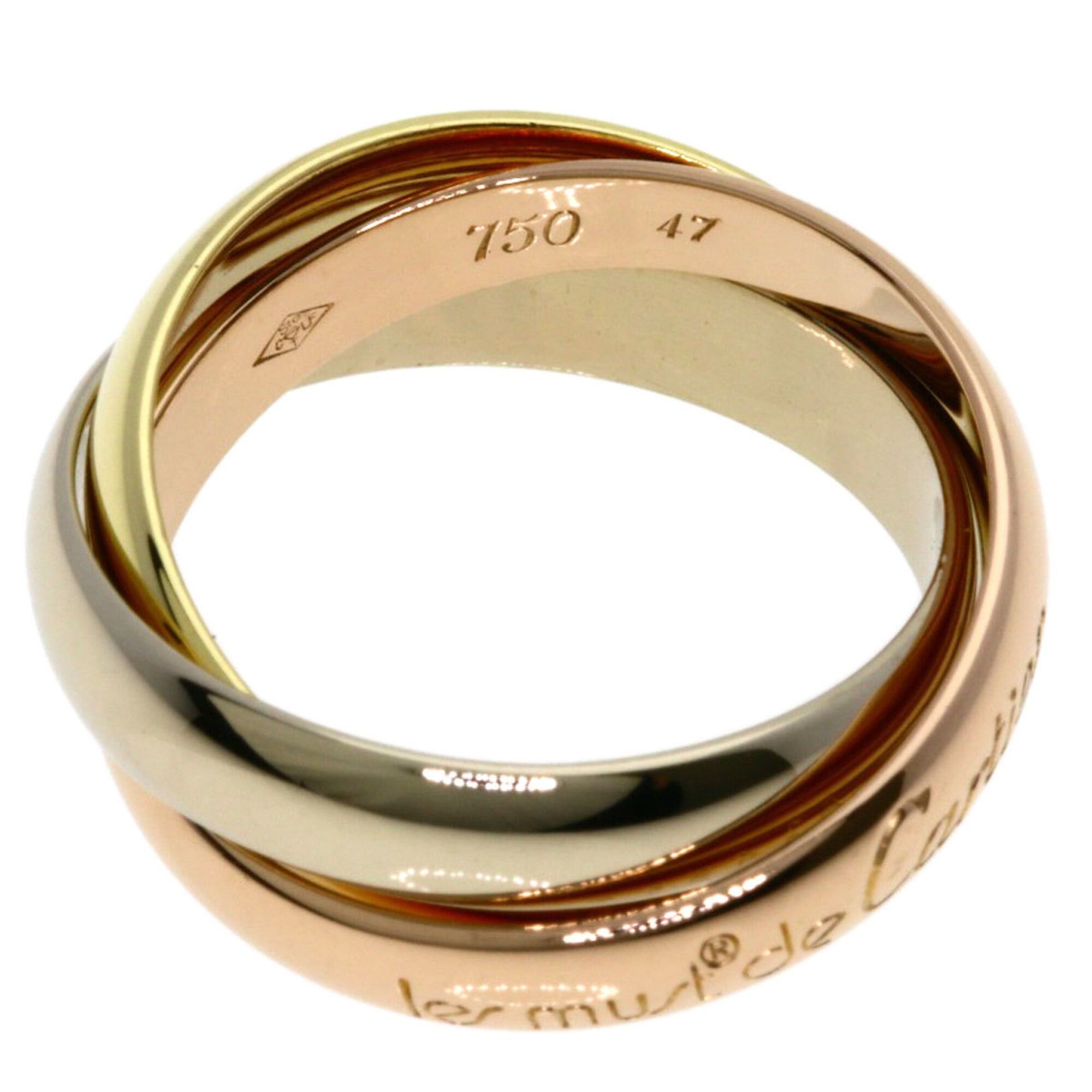 Cartier Cartier Trinity #47 Ring - 18K Yellow Gold/18K White Pink Gold Women's CARTIER Size ONE SIZE - 3 Thumbnail