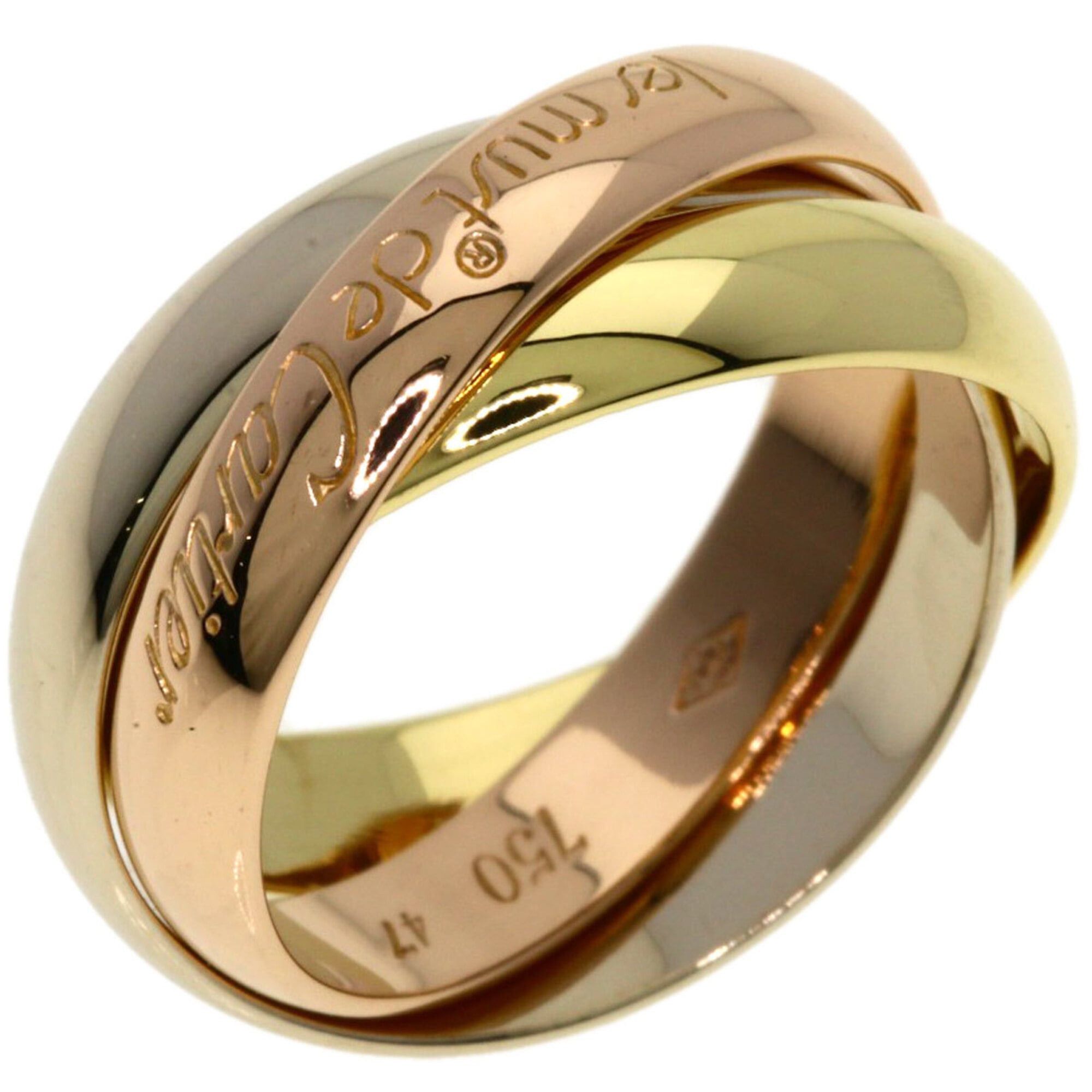 Cartier Cartier Trinity #47 Ring - 18K Yellow Gold/18K White Pink Gold Women's CARTIER Size ONE SIZE - 2 Thumbnail