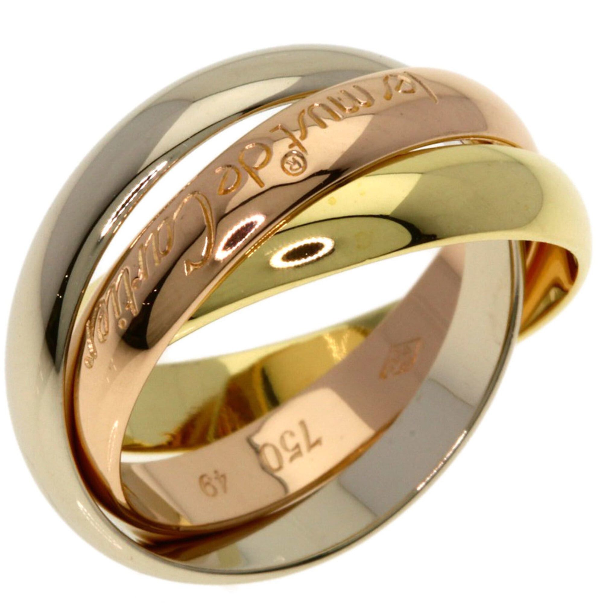 Cartier Cartier Trinity #49 Ring - 18K Yellow Gold/18K White Pink Gold Women's CARTIER Size ONE SIZE - 2 Thumbnail