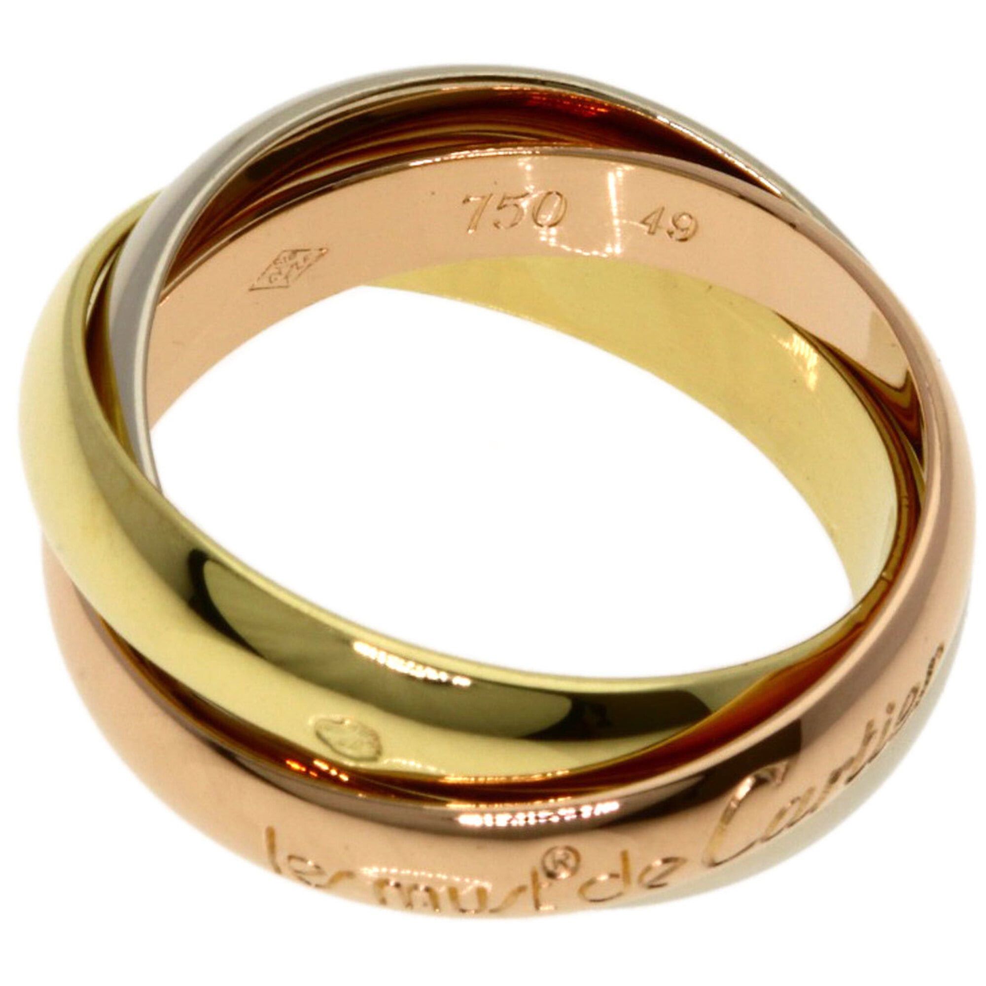 Cartier Cartier Trinity #49 Ring - 18K Yellow Gold/18K White Pink Gold Women's CARTIER Size ONE SIZE - 3 Thumbnail
