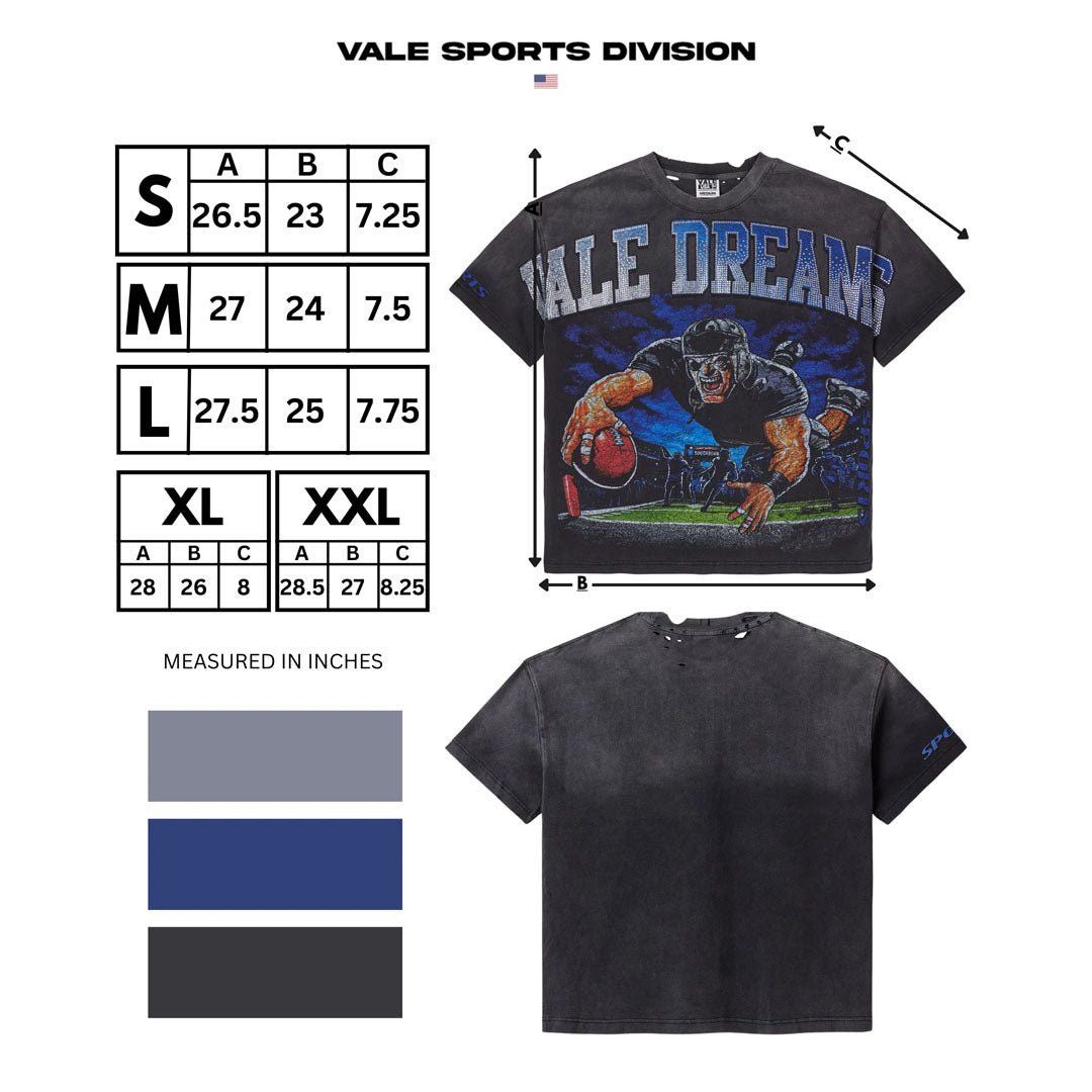 Vale Forever Gridiron Bling Tee Faded Black Size US S / EU 44-46 / 1 - 3 Thumbnail