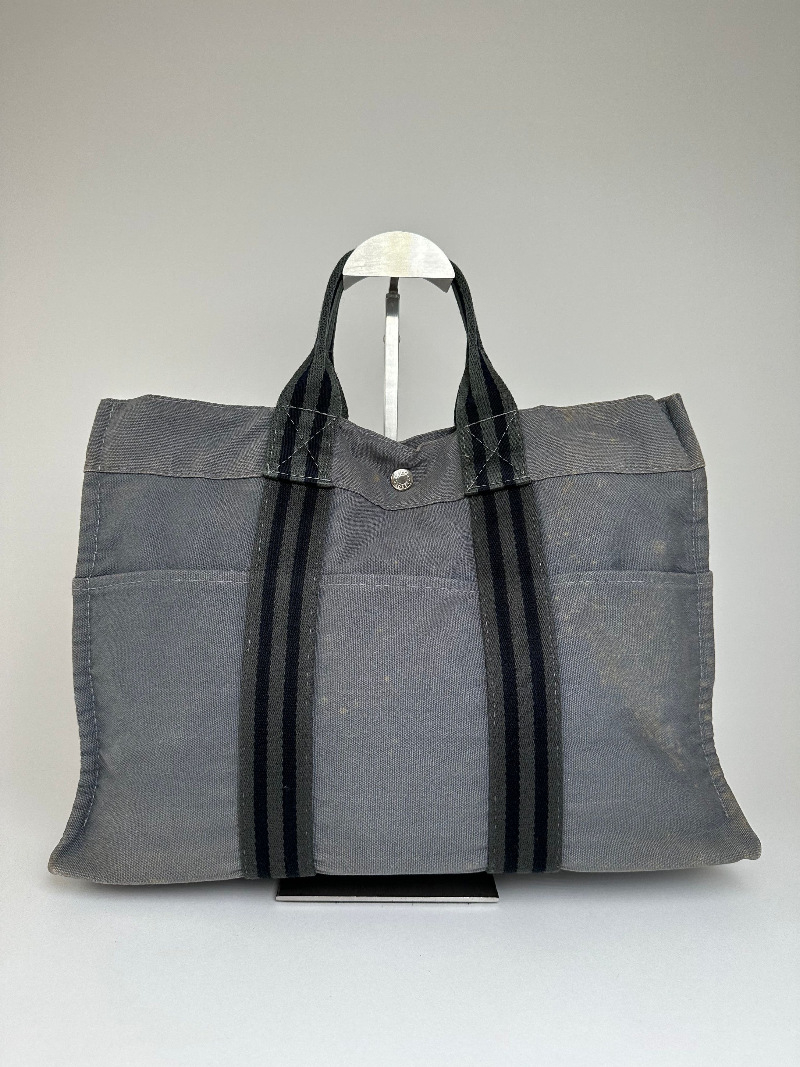 Other Vintage HERMÈS Canvas Tote Bag Grey Size ONE SIZE - 11 Thumbnail