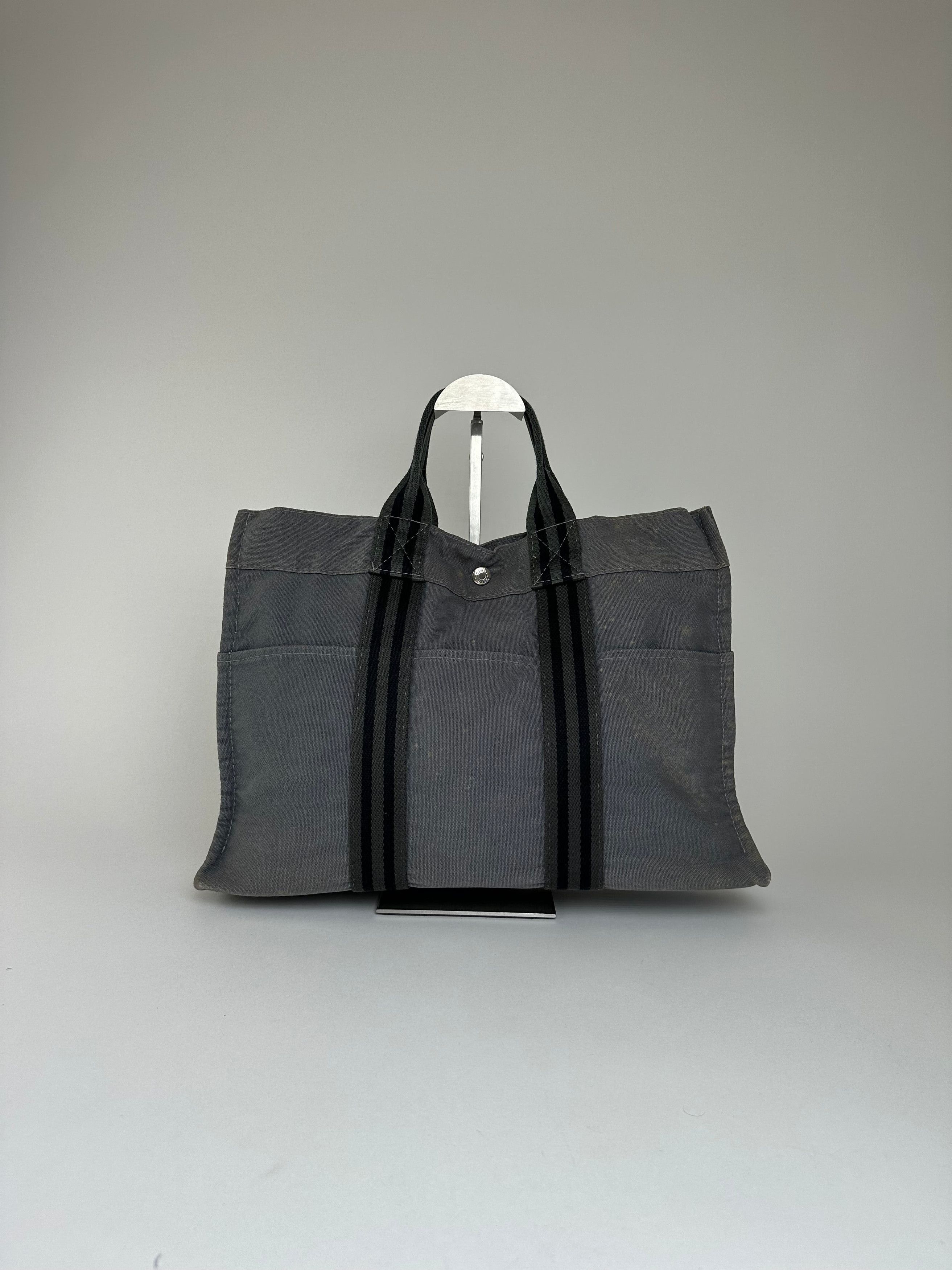 Other Vintage HERMÈS Canvas Tote Bag Grey Size ONE SIZE - 2 Thumbnail