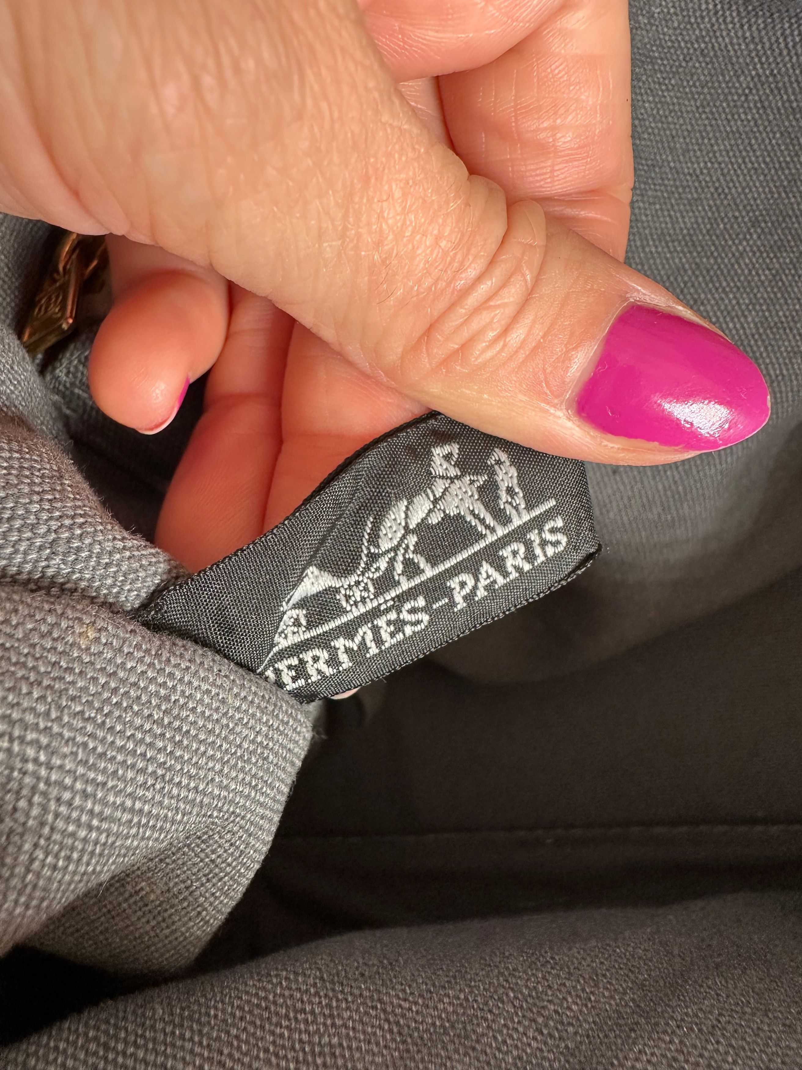 Other Vintage HERMÈS Canvas Tote Bag Grey Size ONE SIZE - 6 Thumbnail