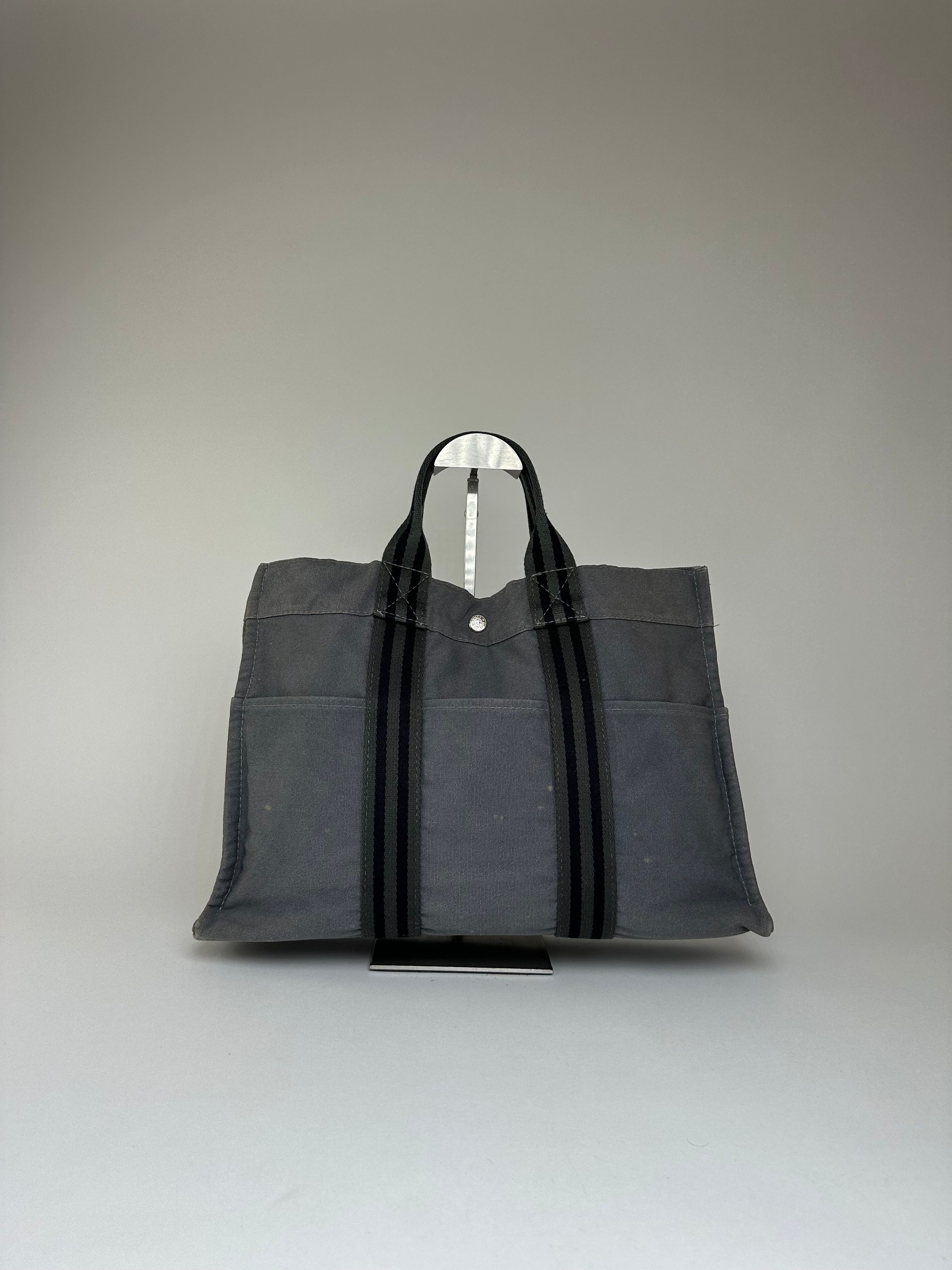 Other Vintage HERMÈS Canvas Tote Bag Grey Size ONE SIZE - 10 Thumbnail