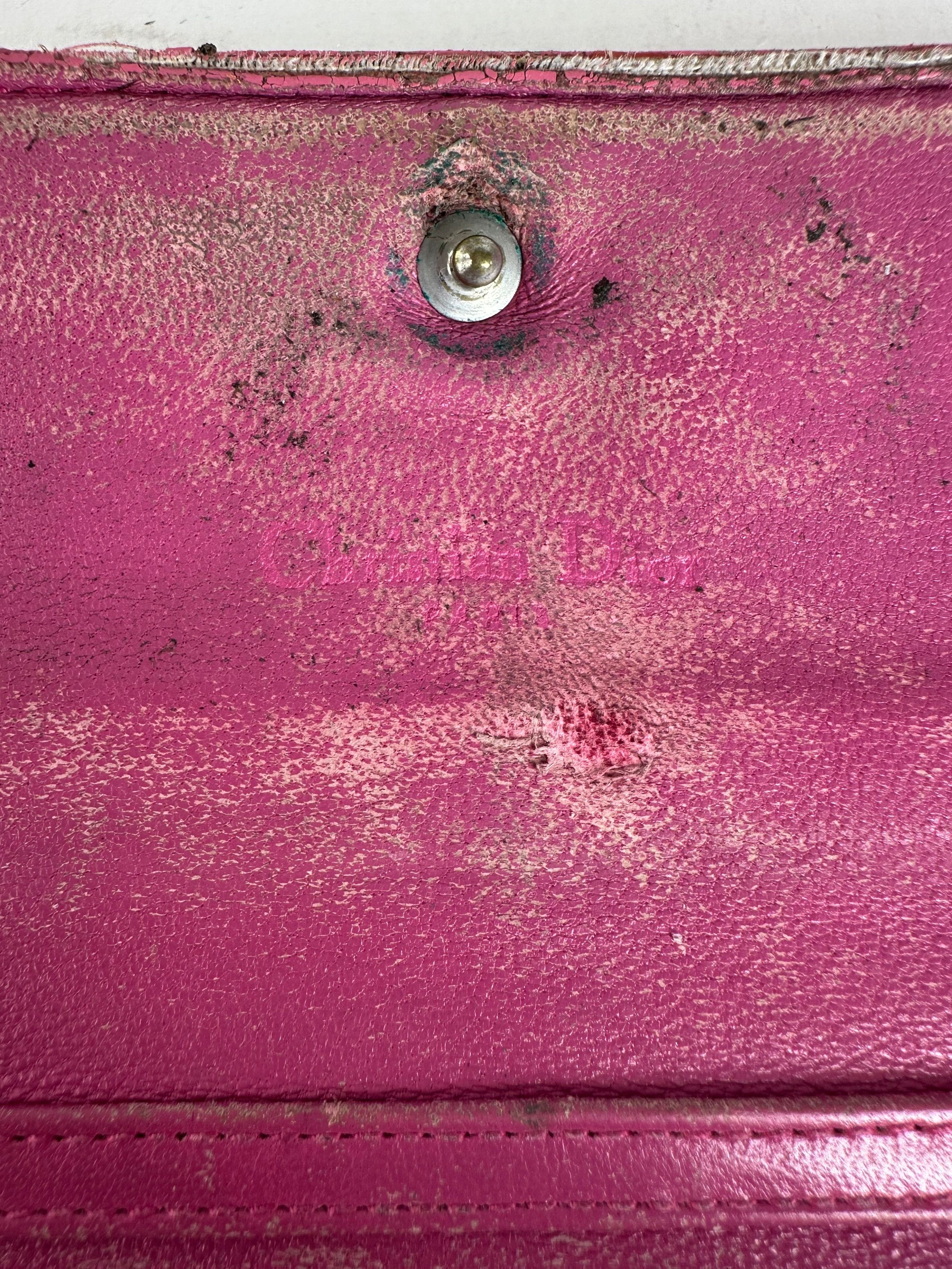 Dior Vintage issimo Monogram Patent Leather Mini Chain Bag Red Size ONE SIZE - 4 Thumbnail