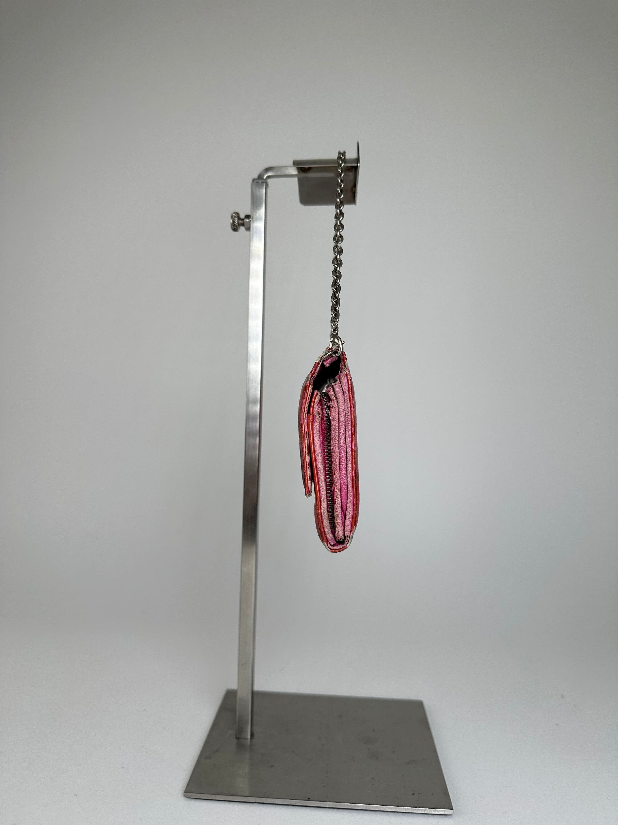 Dior Vintage issimo Monogram Patent Leather Mini Chain Bag Red Size ONE SIZE - 3 Thumbnail