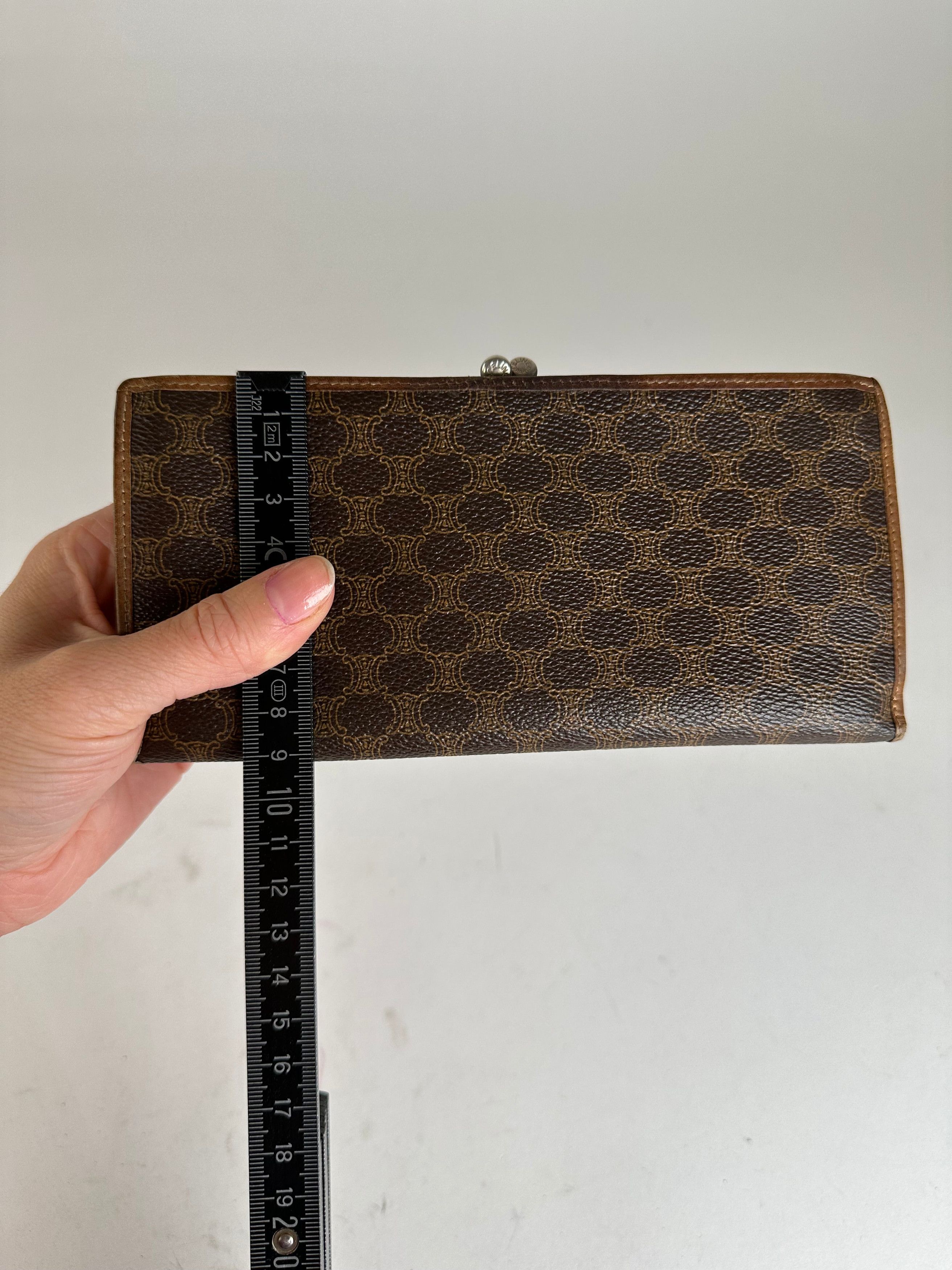Celine Vintage Paris Macadam Triomphe Monogram Coated Canvas Long W Size ONE SIZE - 9 Thumbnail