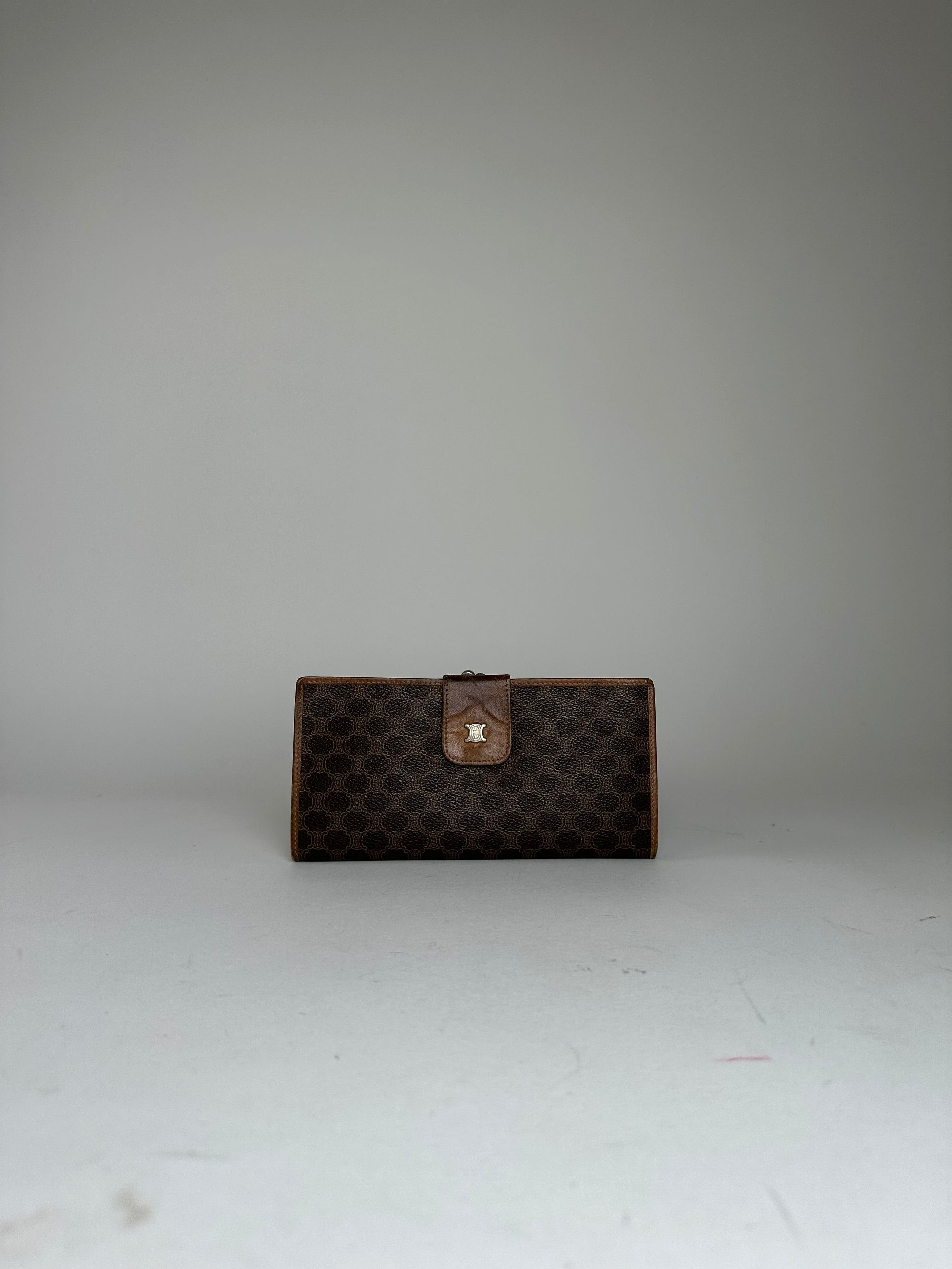 Celine Vintage Paris Macadam Triomphe Monogram Coated Canvas Long W Size ONE SIZE - 11 Thumbnail