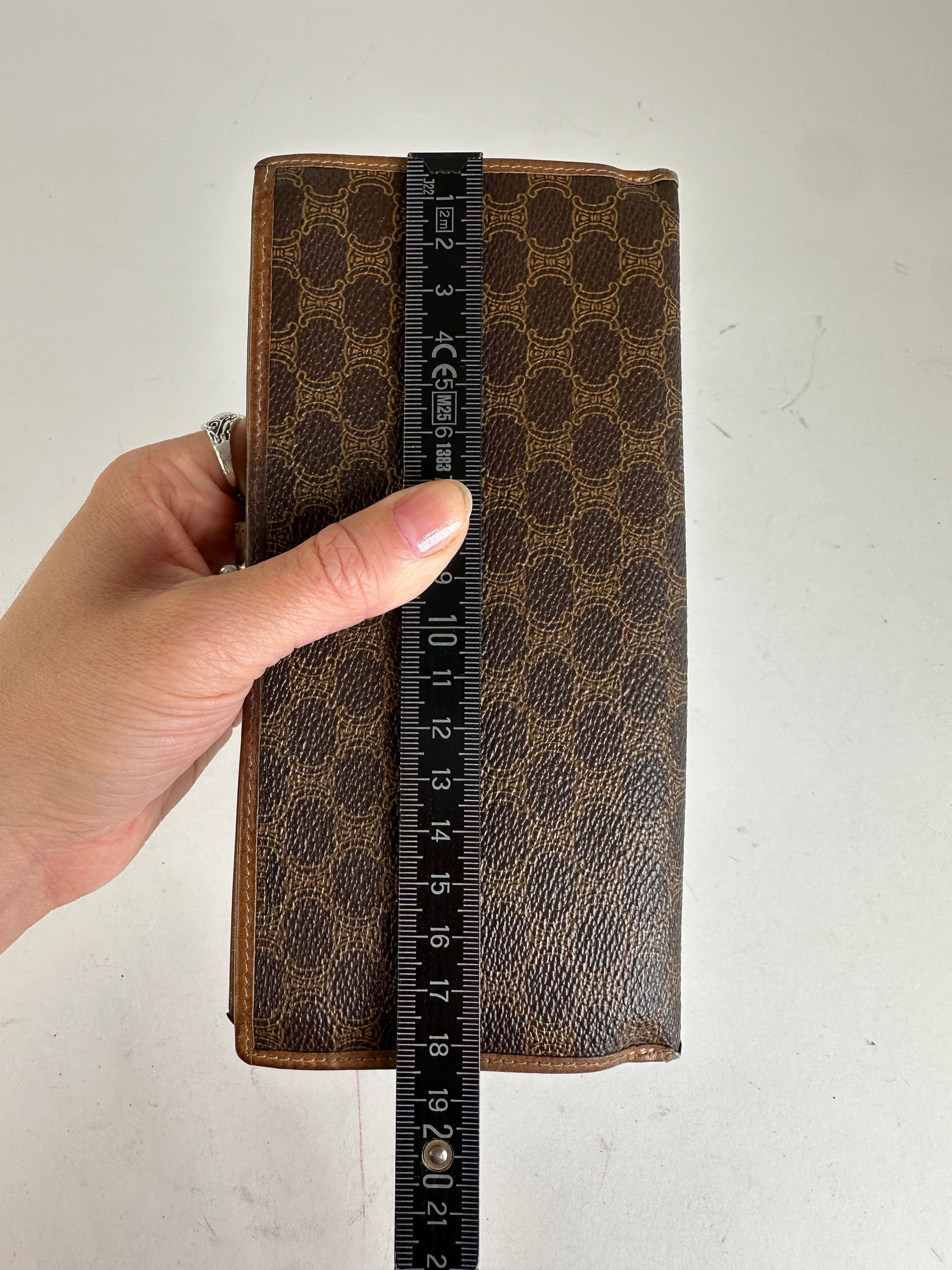 Celine Vintage Paris Macadam Triomphe Monogram Coated Canvas Long W Size ONE SIZE - 10 Thumbnail