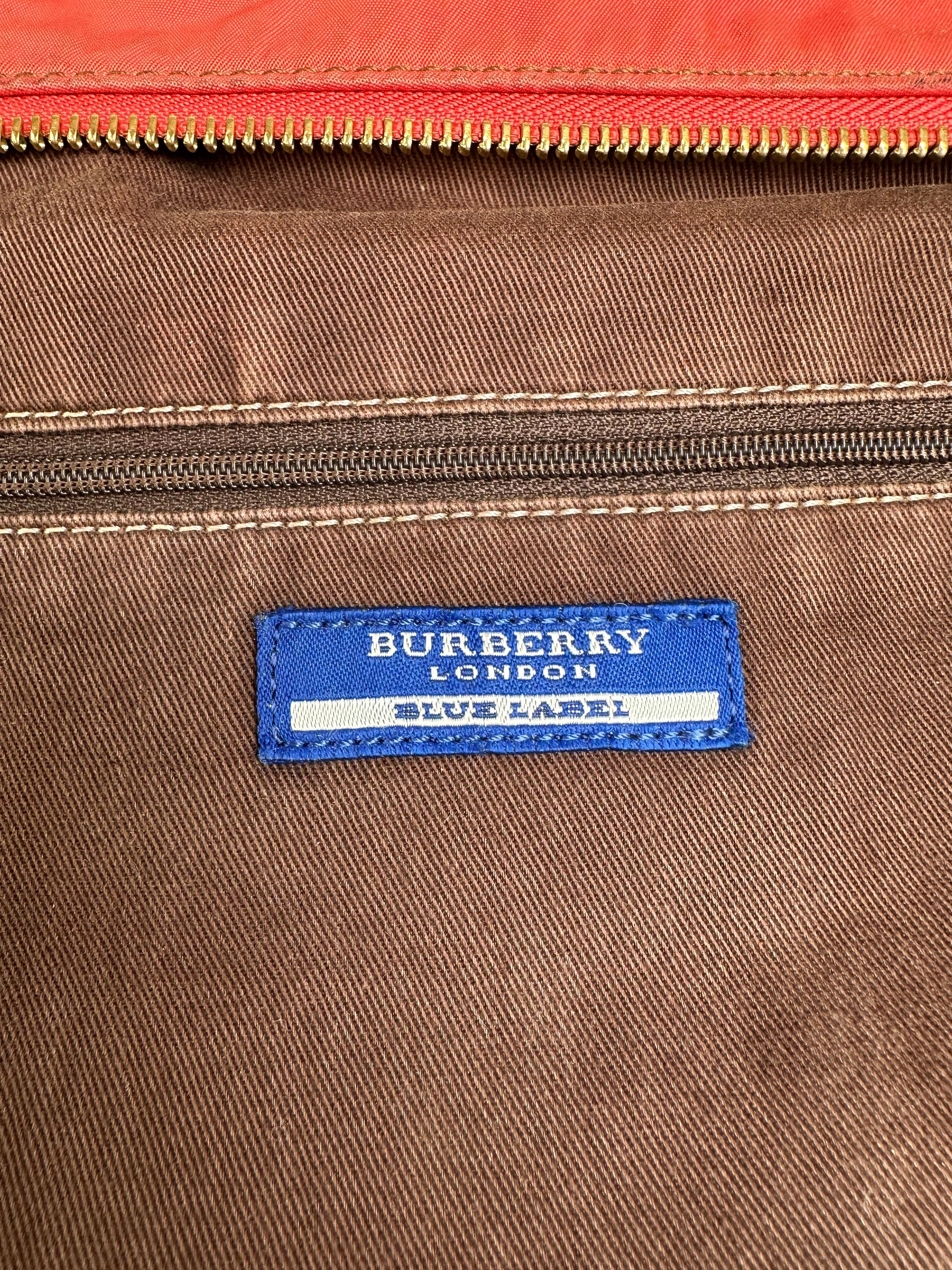 Burberry Vintage Nylon Leather Bag Red Brown Size ONE SIZE - 6 Thumbnail