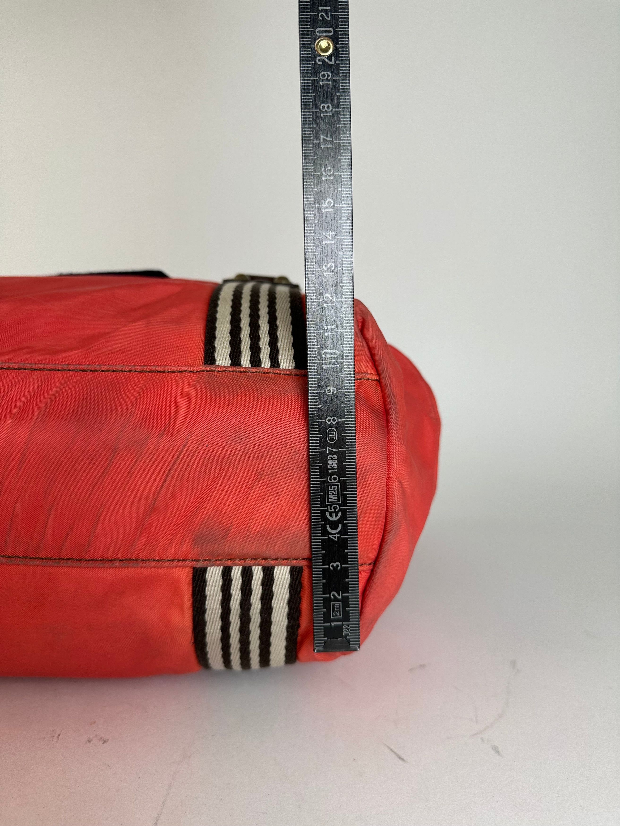 Burberry Vintage Nylon Leather Bag Red Brown Size ONE SIZE - 15 Thumbnail