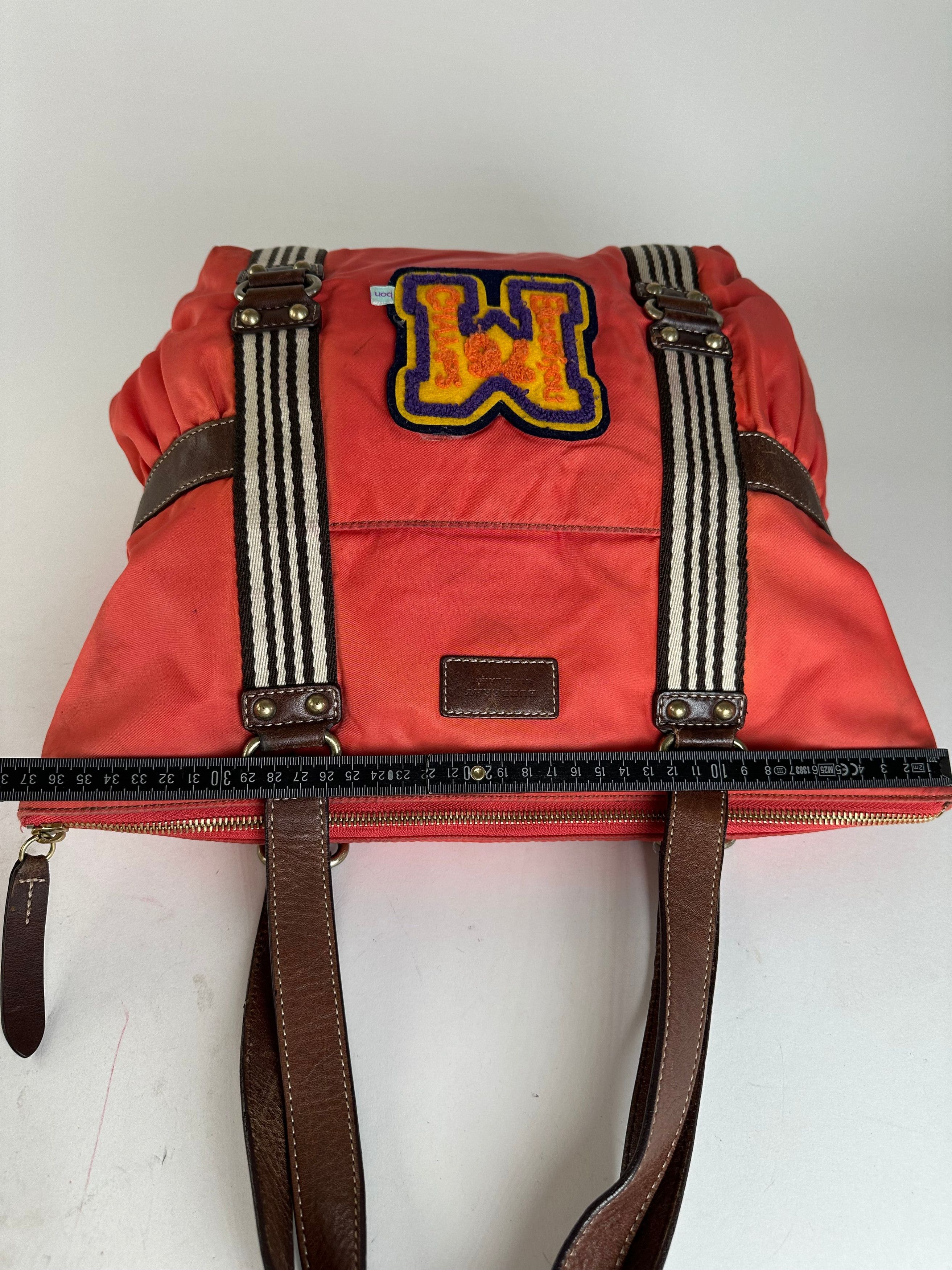 Burberry Vintage Nylon Leather Bag Red Brown Size ONE SIZE - 13 Thumbnail