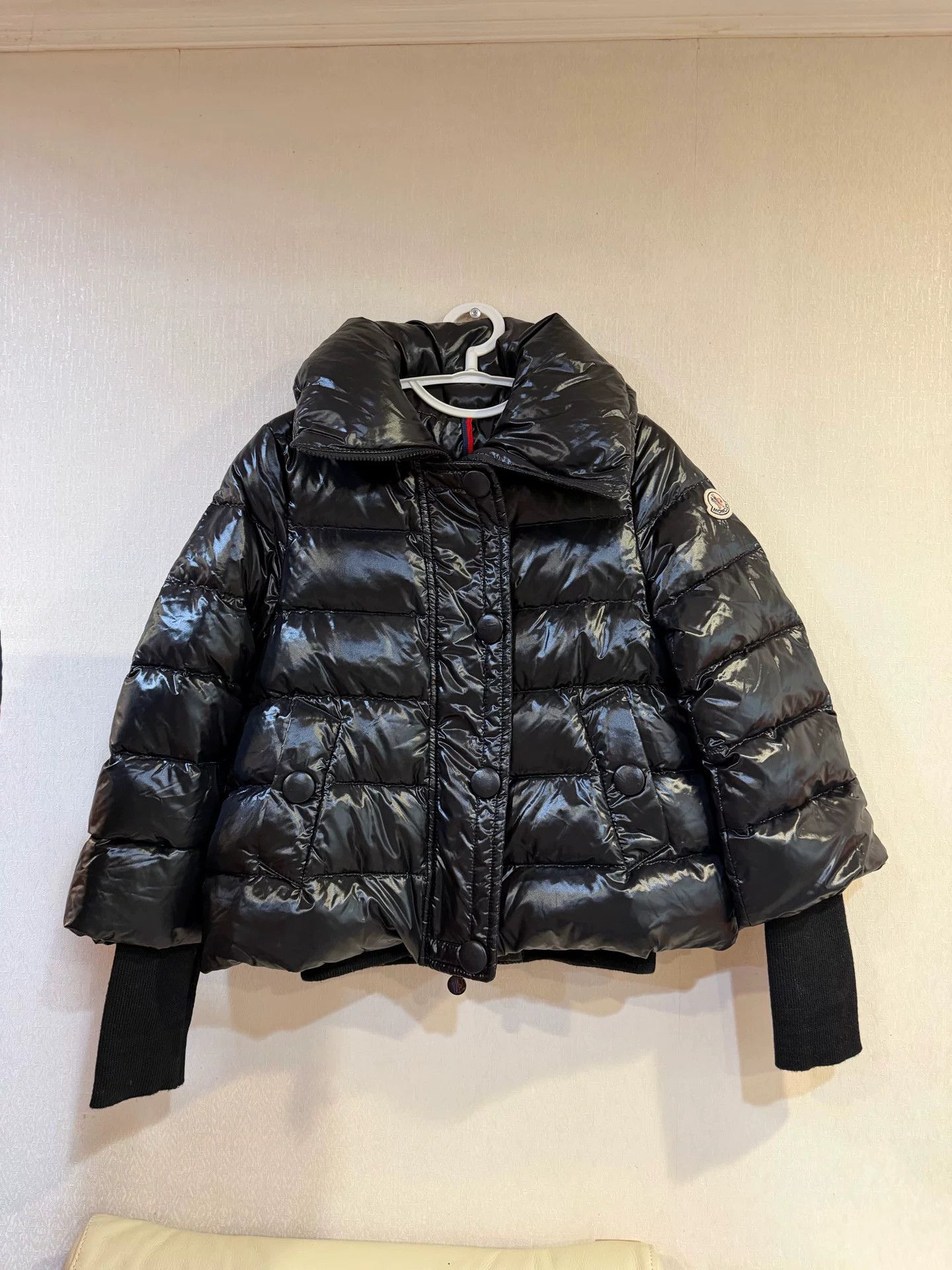 Moncler Moncler Shiny Black Down Jacket Size 0 Size XS / US 0-2 / IT 36-38 - 2 Thumbnail