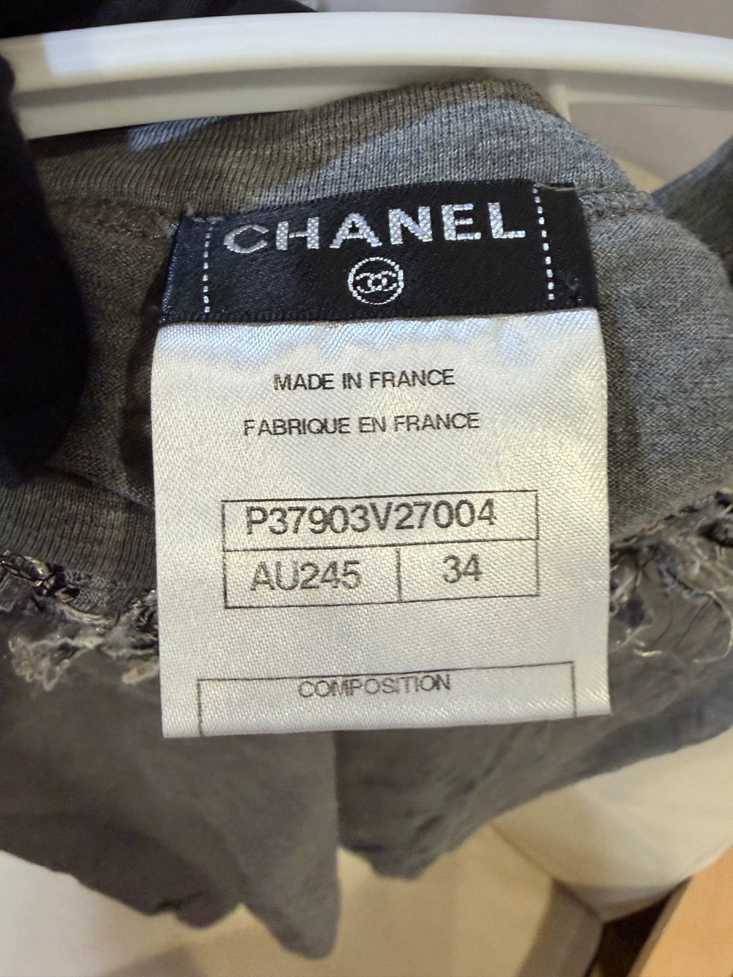 Chanel Chanel Fringed Trim Logo T-Shirt FR 34 Size XS / US 0-2 / IT 36-38 - 4 Thumbnail