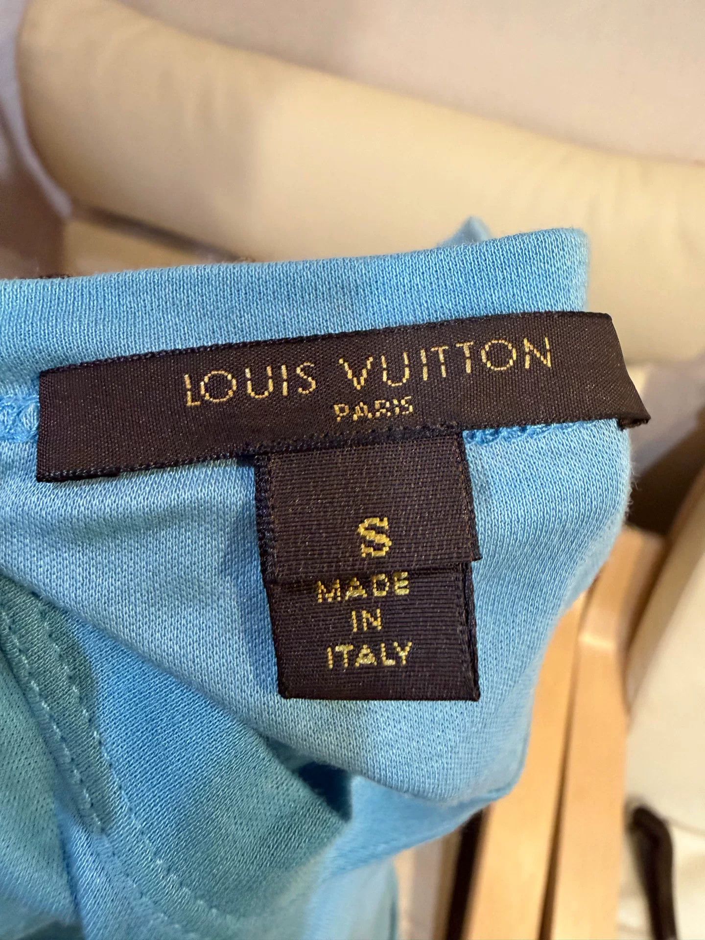 Louis Vuitton Louis Vuitton Blue Gathered Short Sleeve T-Shirt S Size S / US 4 / IT 40 - 4 Thumbnail