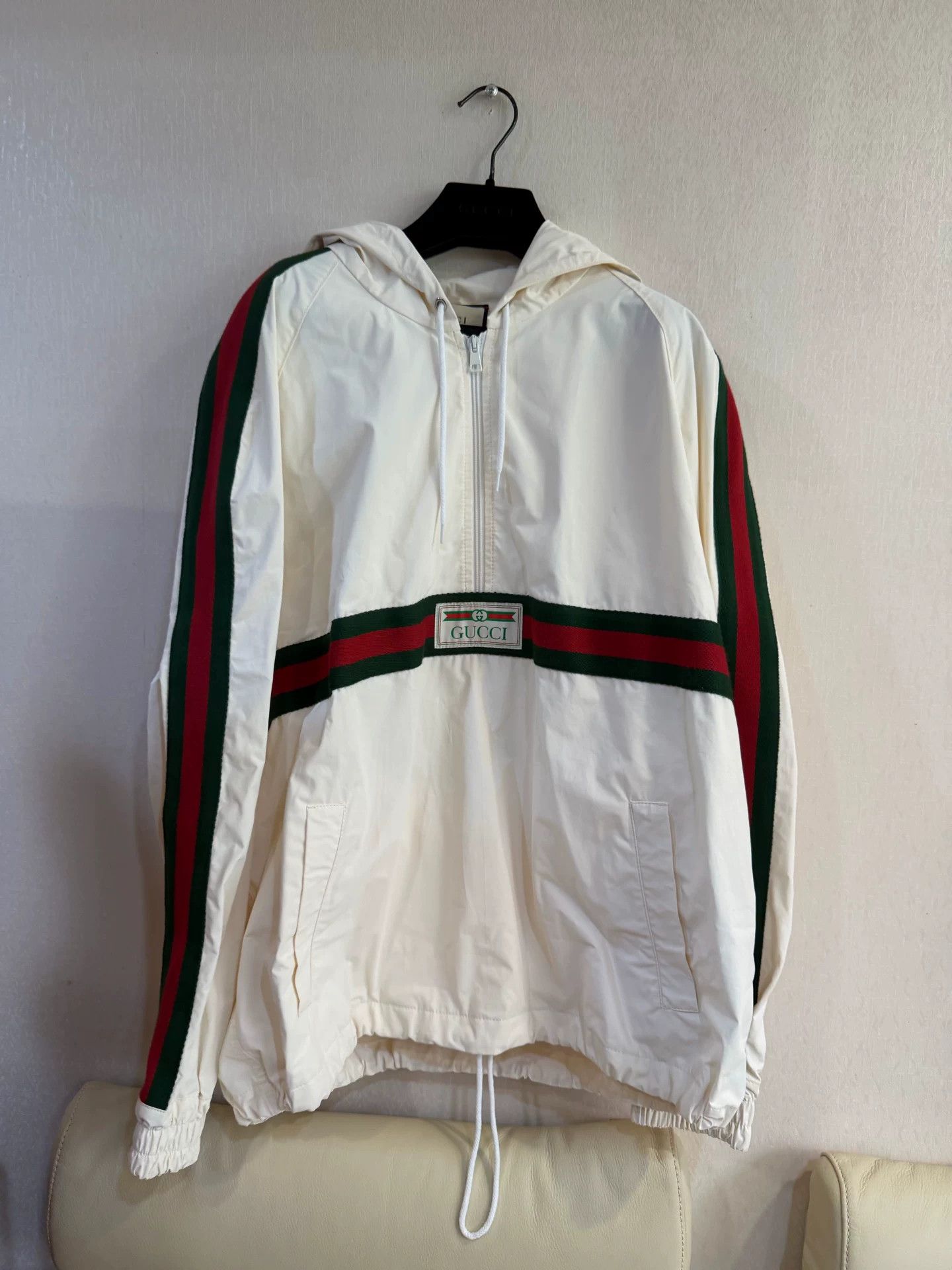 Gucci Gucci Web Stripe Half-Zip Hooded Windbreaker 46 Size US S / EU 44-46 / 1 - 2 Thumbnail