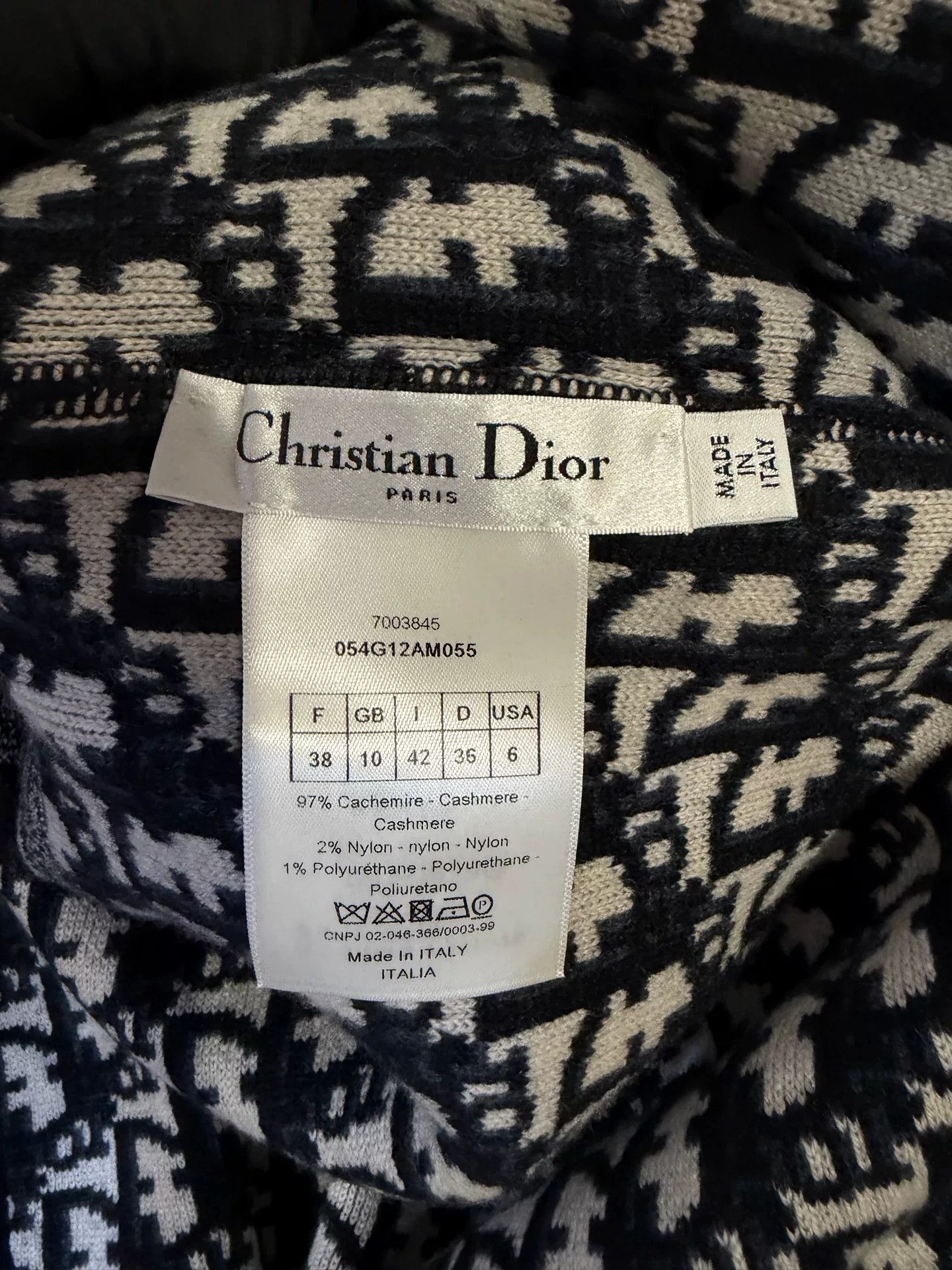 Dior Dior Oblique Reversible Cashmere Knit Hoodie Size 38 Size S / US 4 / IT 40 - 4 Thumbnail