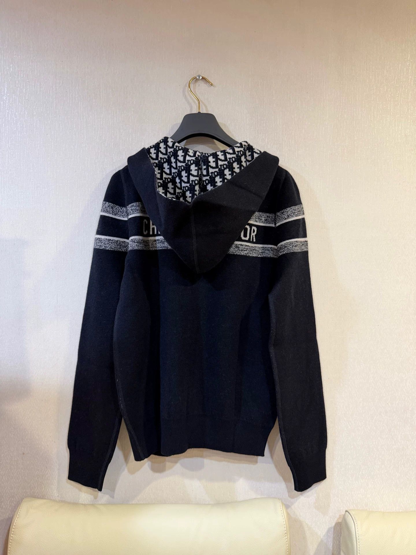 Dior Dior Oblique Reversible Cashmere Knit Hoodie Size 38 Size S / US 4 / IT 40 - 3 Thumbnail