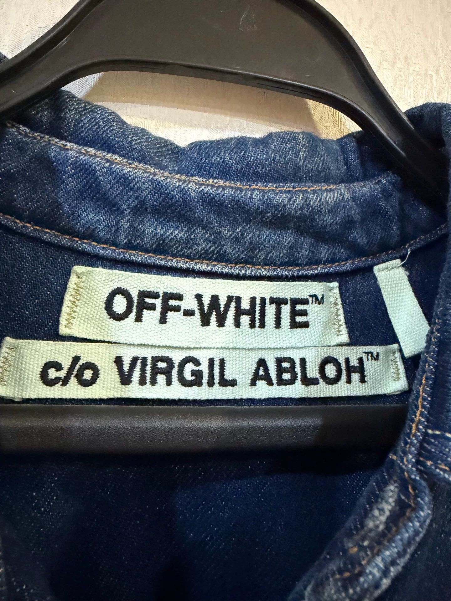 Off-White Off-White Diagonal Back Logo Denim Jacket Size M Size US M / EU 48-50 / 2 - 4 Thumbnail
