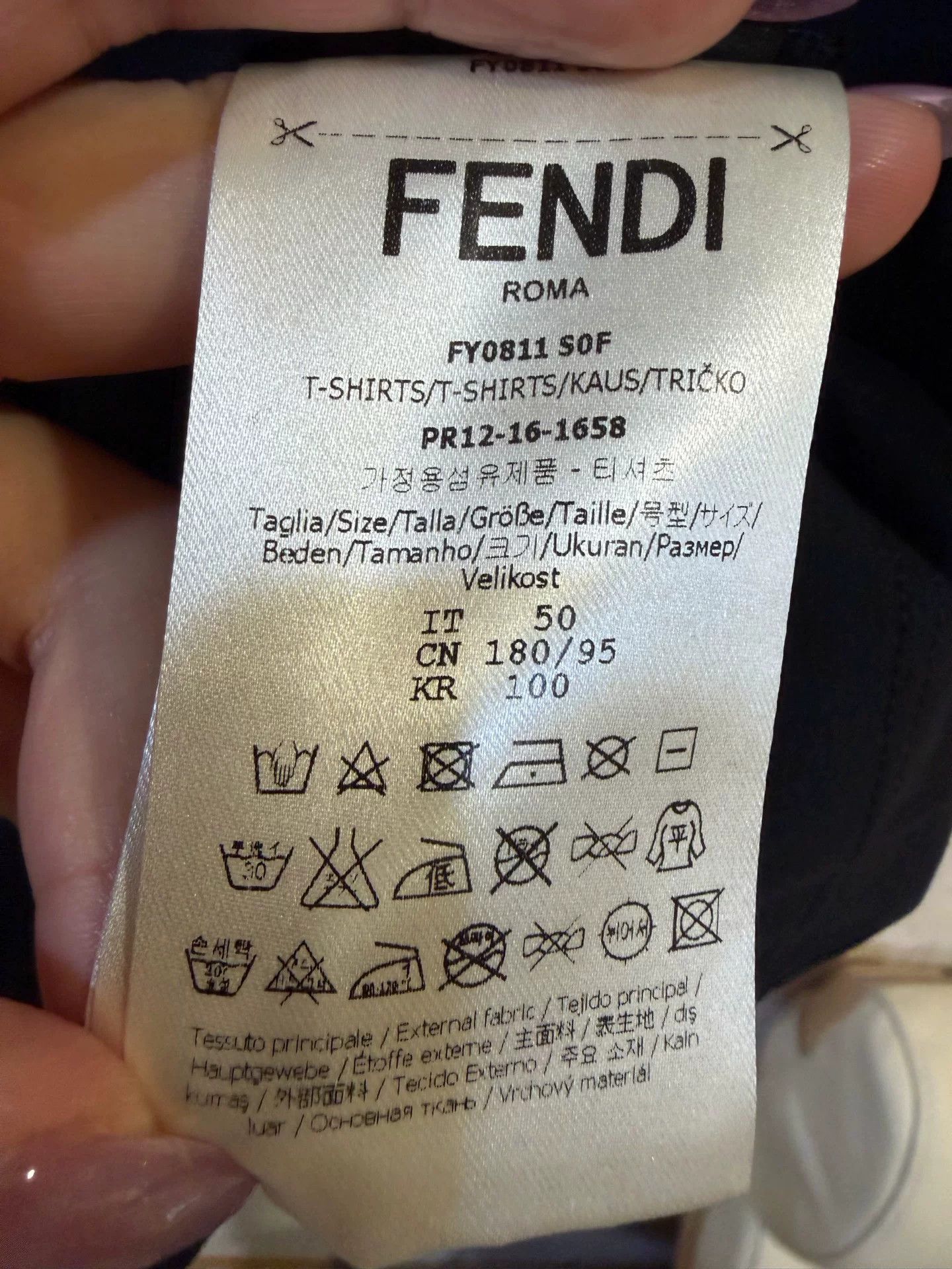 Fendi Fendi Embossed Monster Face T-Shirt Size 50 Size US M / EU 48-50 / 2 - 6 Thumbnail