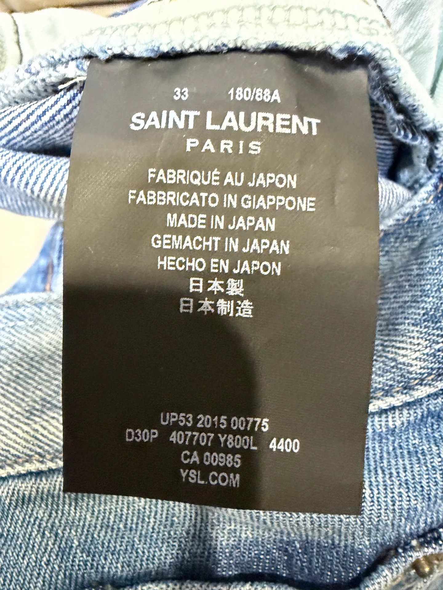 Saint Laurent Paris Saint Laurent Distressed Jeans 33 Size US 33 - 5 Thumbnail