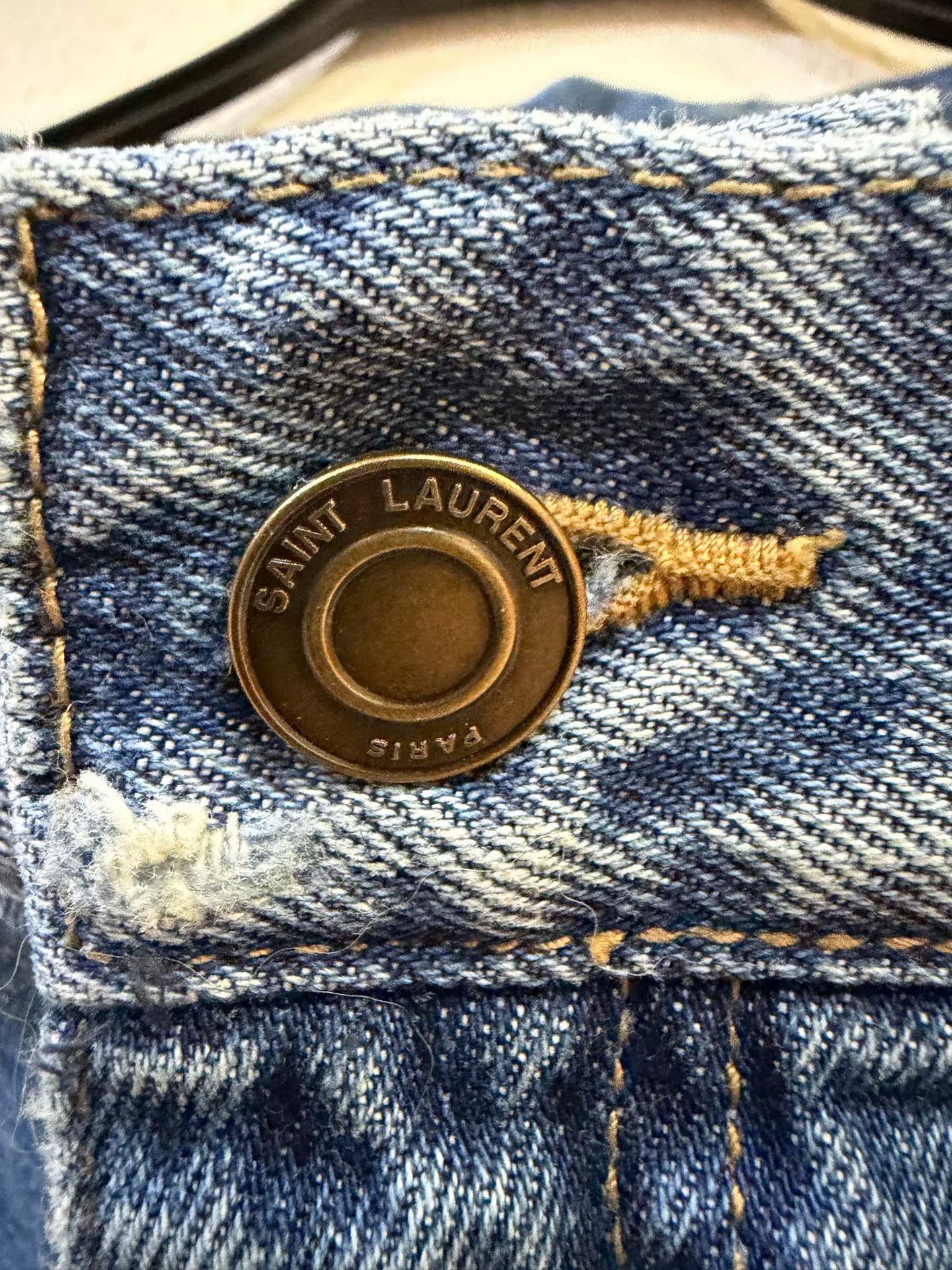 Saint Laurent Paris Saint Laurent Distressed Jeans 33 Size US 33 - 8 Thumbnail