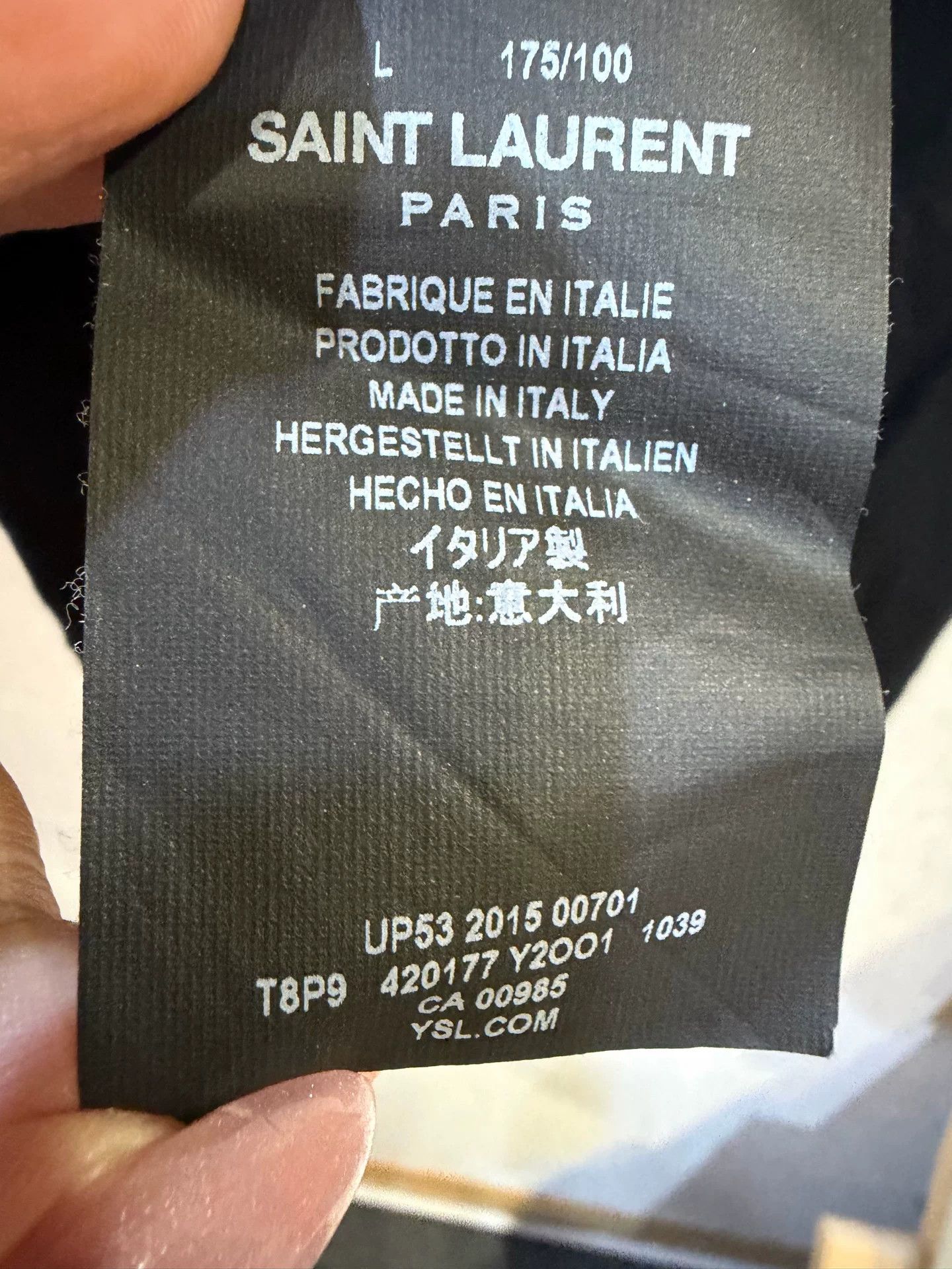 Saint Laurent Paris Saint Laurent Yeah Baby Script T-Shirt Size L Size US L / EU 52-54 / 3 - 5 Thumbnail
