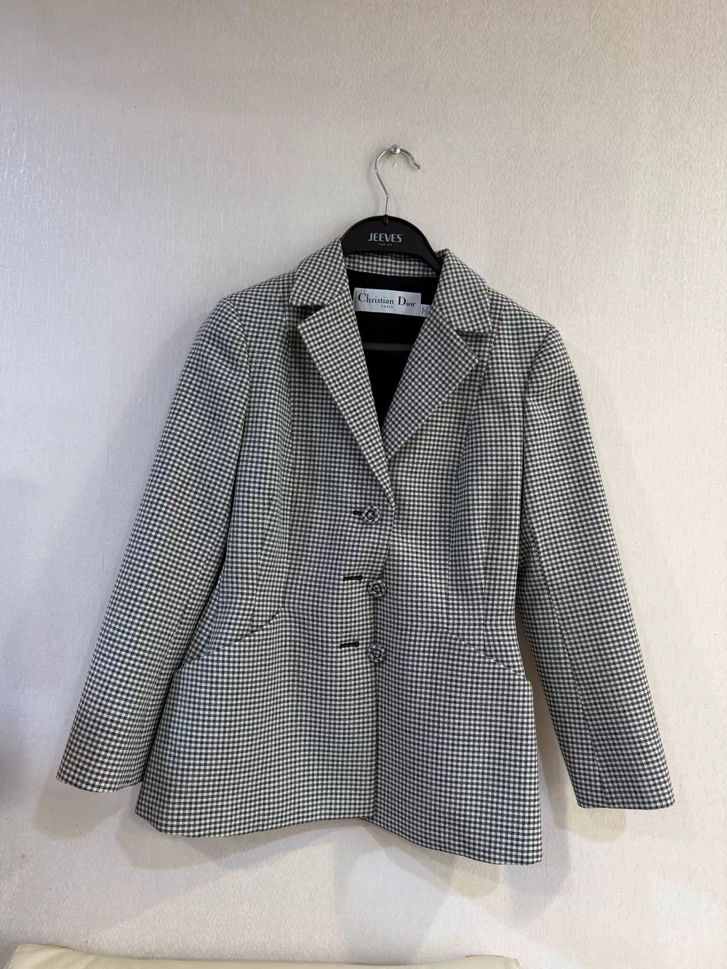 Dior Dior Houndstooth Virgin Wool Blazer FR 36 Size XS / US 0-2 / IT 36-38 - 2 Thumbnail