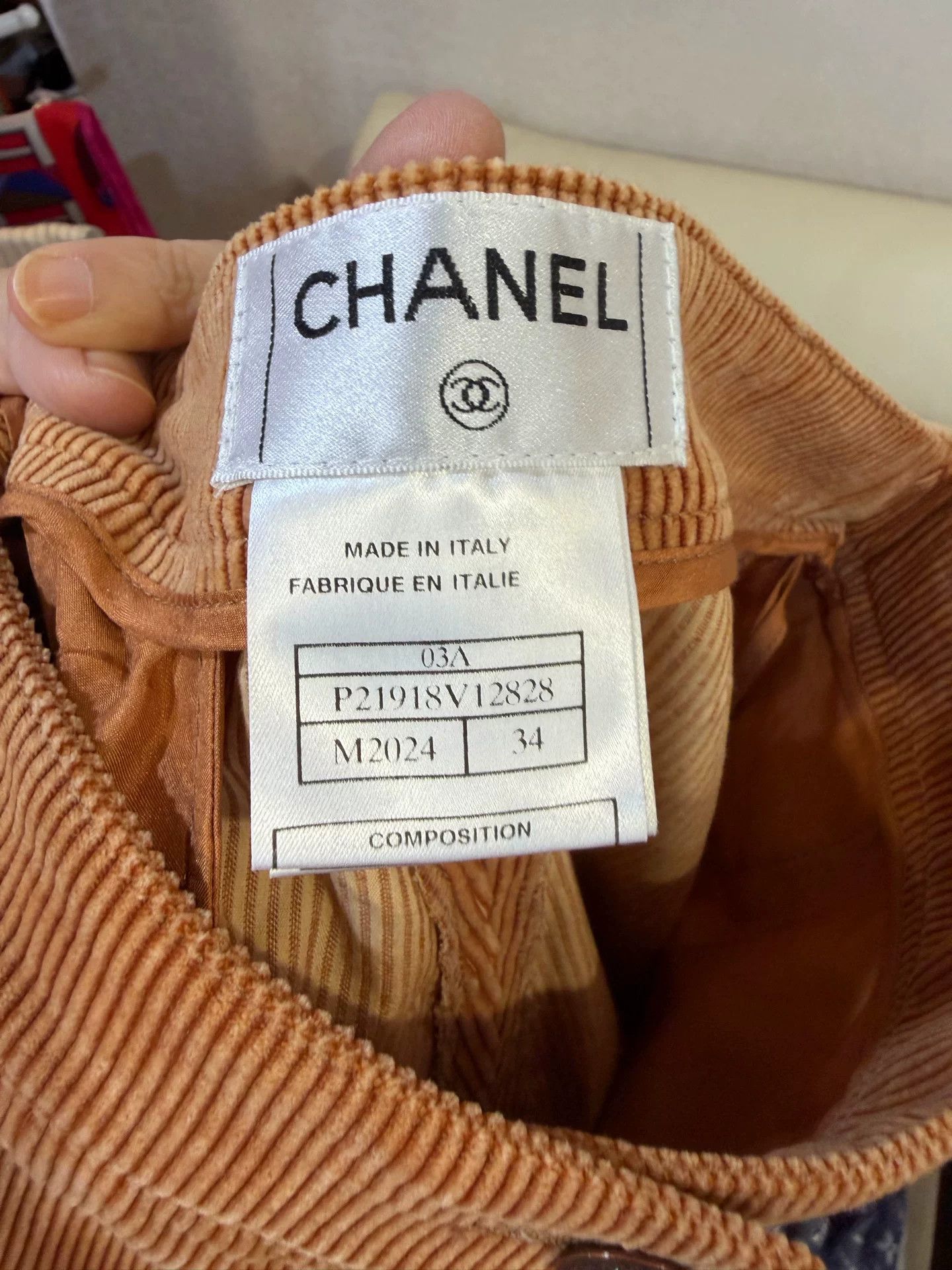 Chanel Chanel Corduroy Cotton Cashmere Pants 34 Size 25" / US 0 / IT 36 - 4 Thumbnail