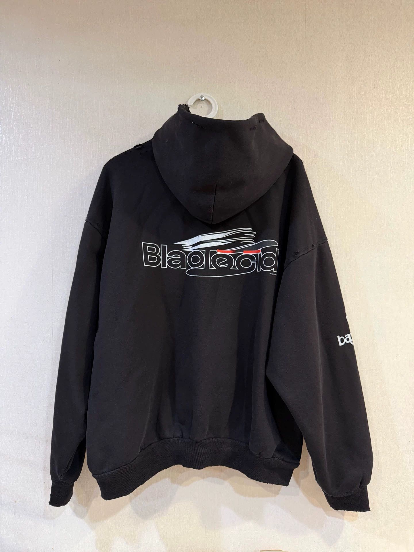 Balenciaga Balenciaga AI Graphic Distressed Hoodie XS Size US XS / EU 42 / 0 - 3 Thumbnail