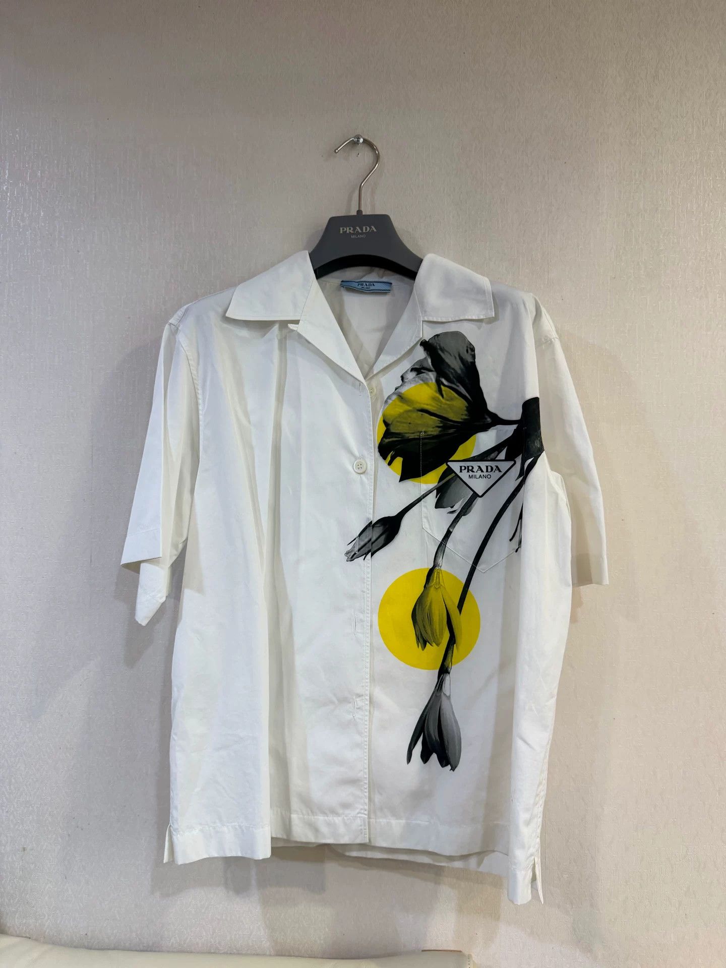 Prada Prada Floral Sun Print Short Sleeve Shirt IT 36 Size XS / US 0-2 / IT 36-38 - 2 Thumbnail