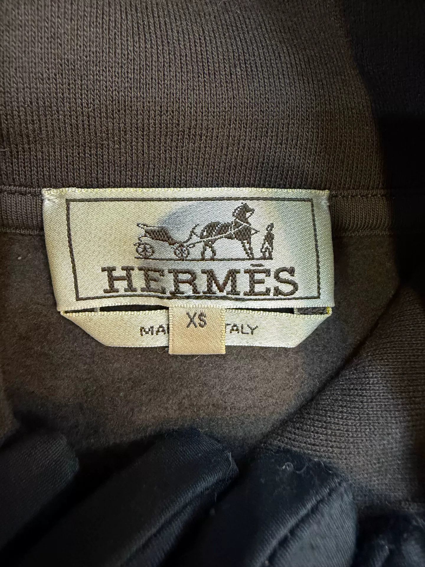 Hermes Hermes Horse Graphic Lambskin Detail Hoodie XS Size US XS / EU 42 / 0 - 4 Thumbnail