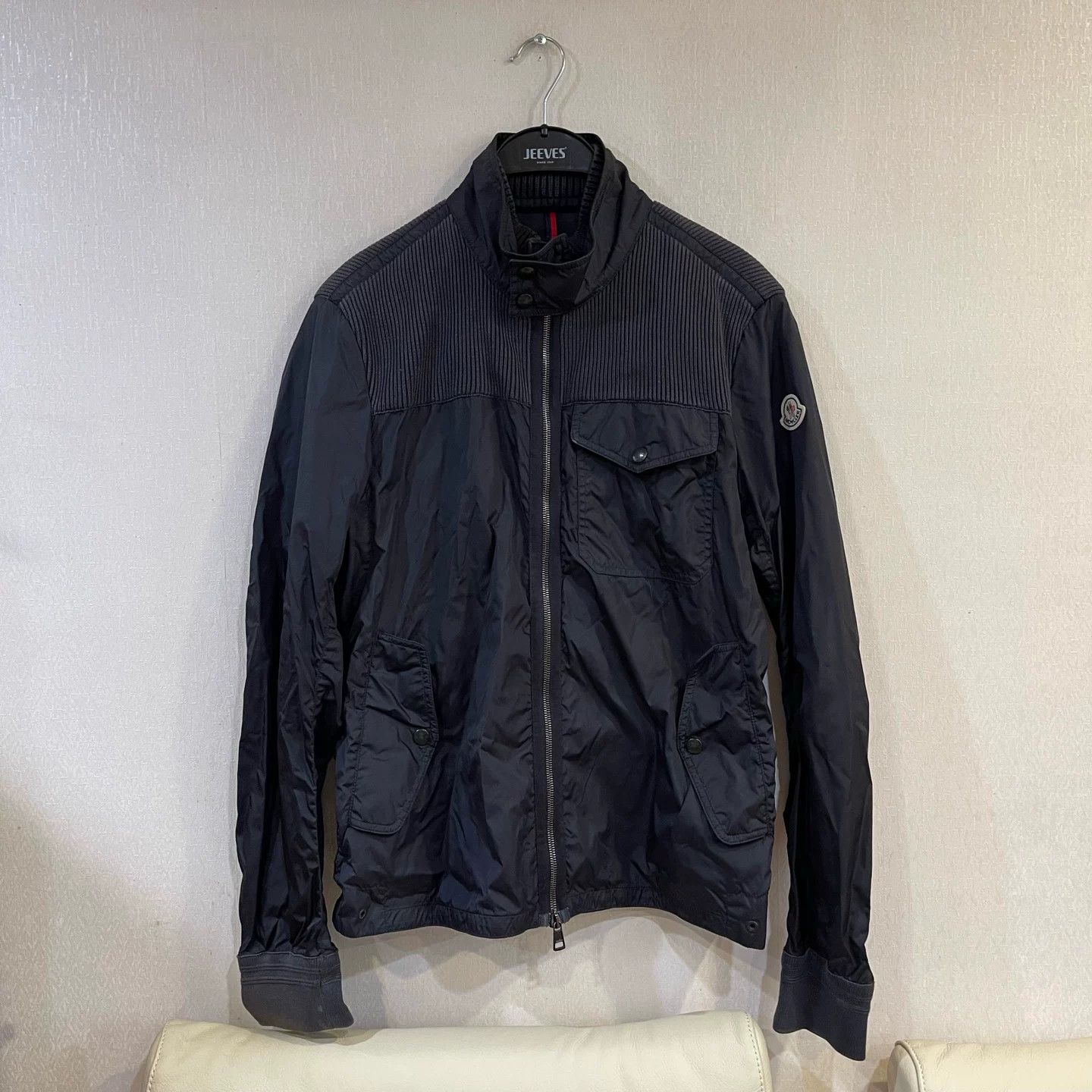 Moncler Moncler Bruno Ribbed Zip Jacket Size 3 Size US L / EU 52-54 / 3 - 2 Thumbnail