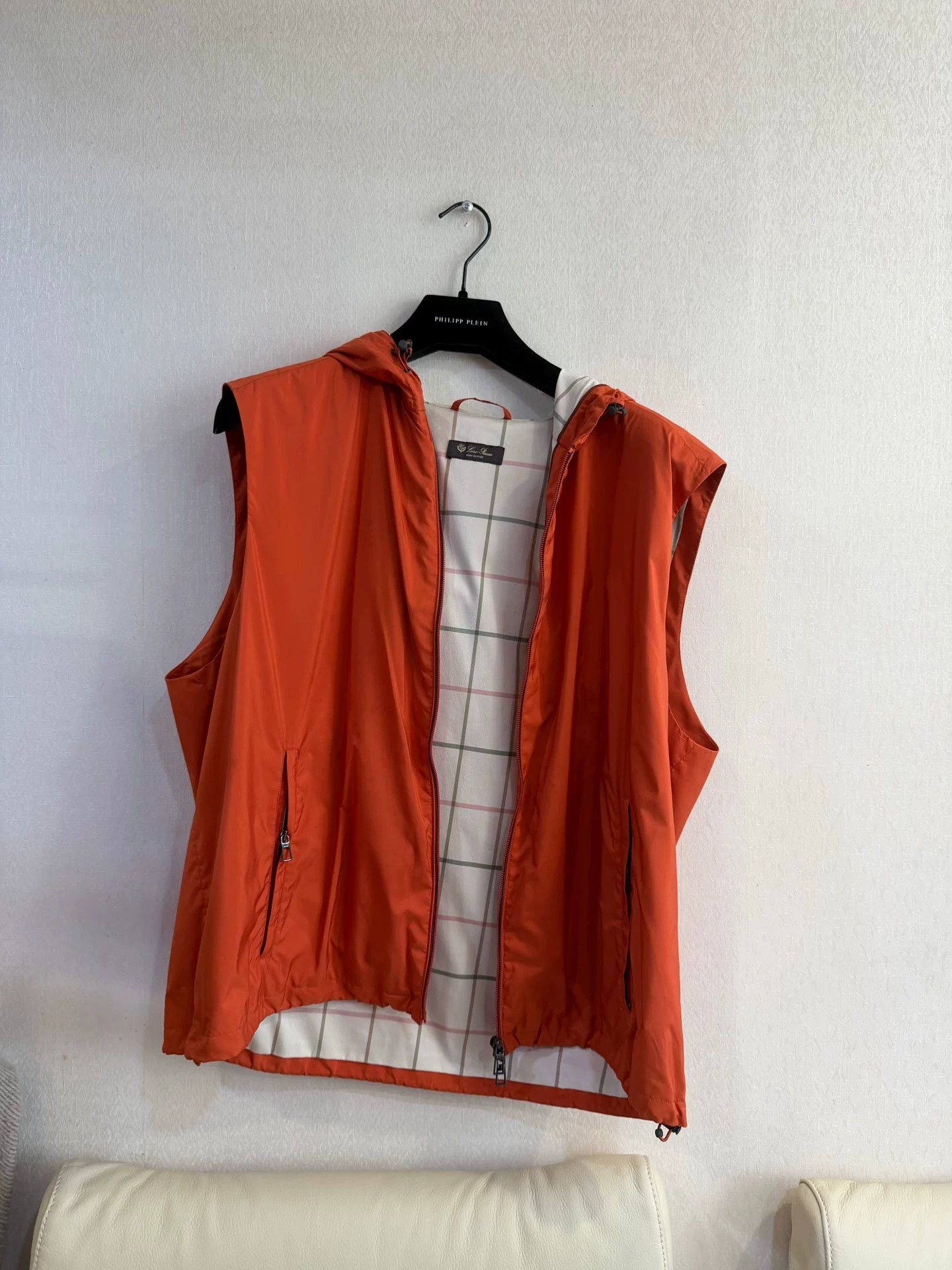 Loro Piana Loro Piana Orange Hooded Technical Vest XXL Size US XXL / EU 58 / 5 - 2 Thumbnail