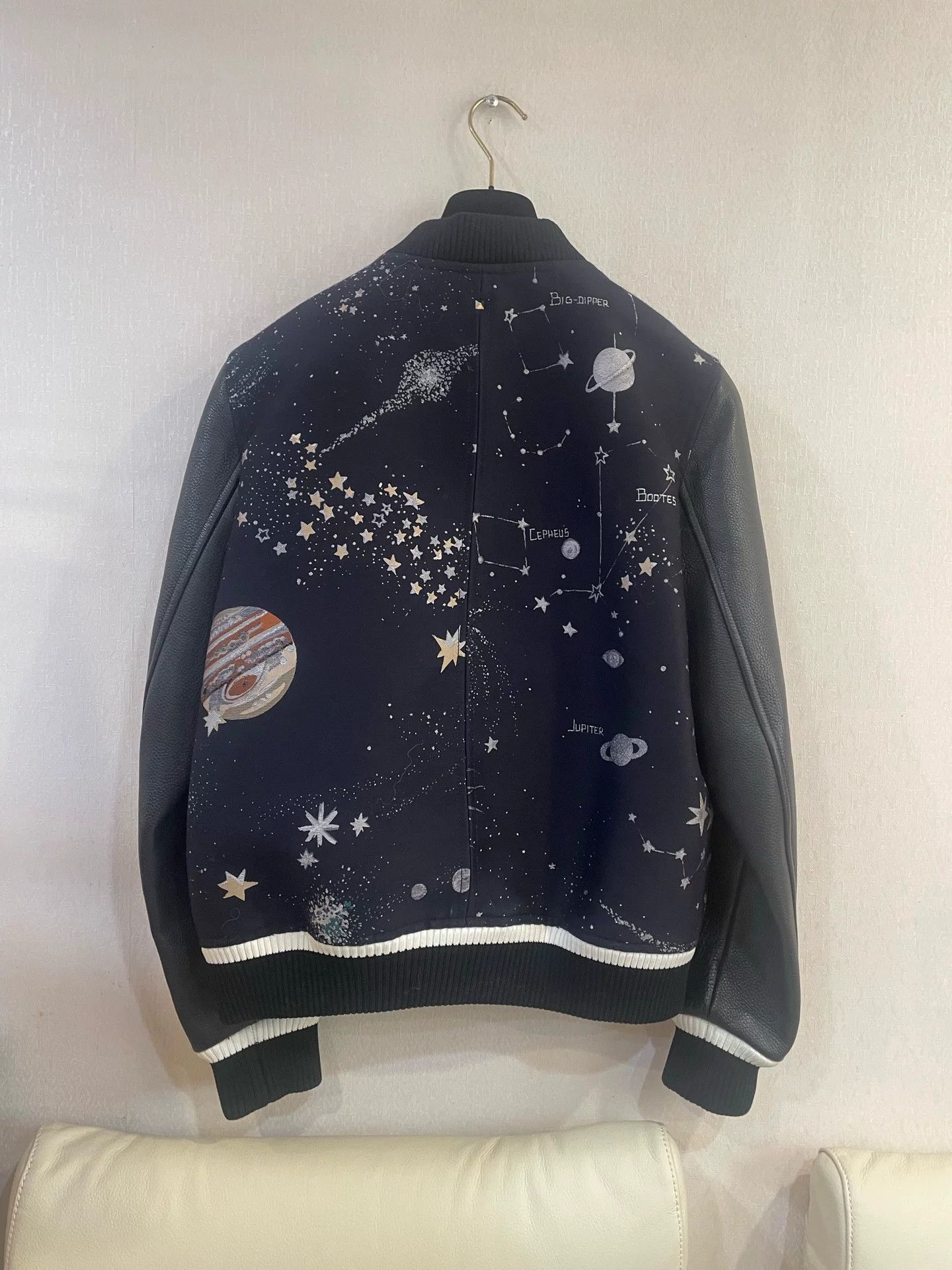 Valentino Valentino Cosmos Print Leather Varsity Jacket 48 Size US M / EU 48-50 / 2 - 3 Thumbnail