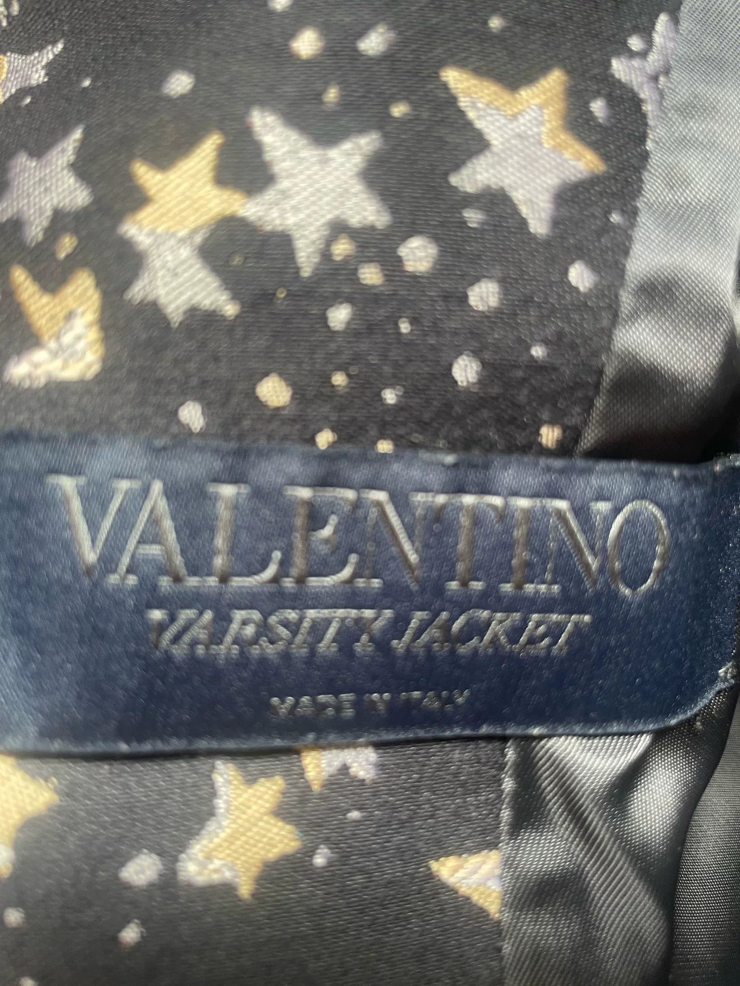 Valentino Valentino Cosmos Print Leather Varsity Jacket 48 Size US M / EU 48-50 / 2 - 4 Thumbnail