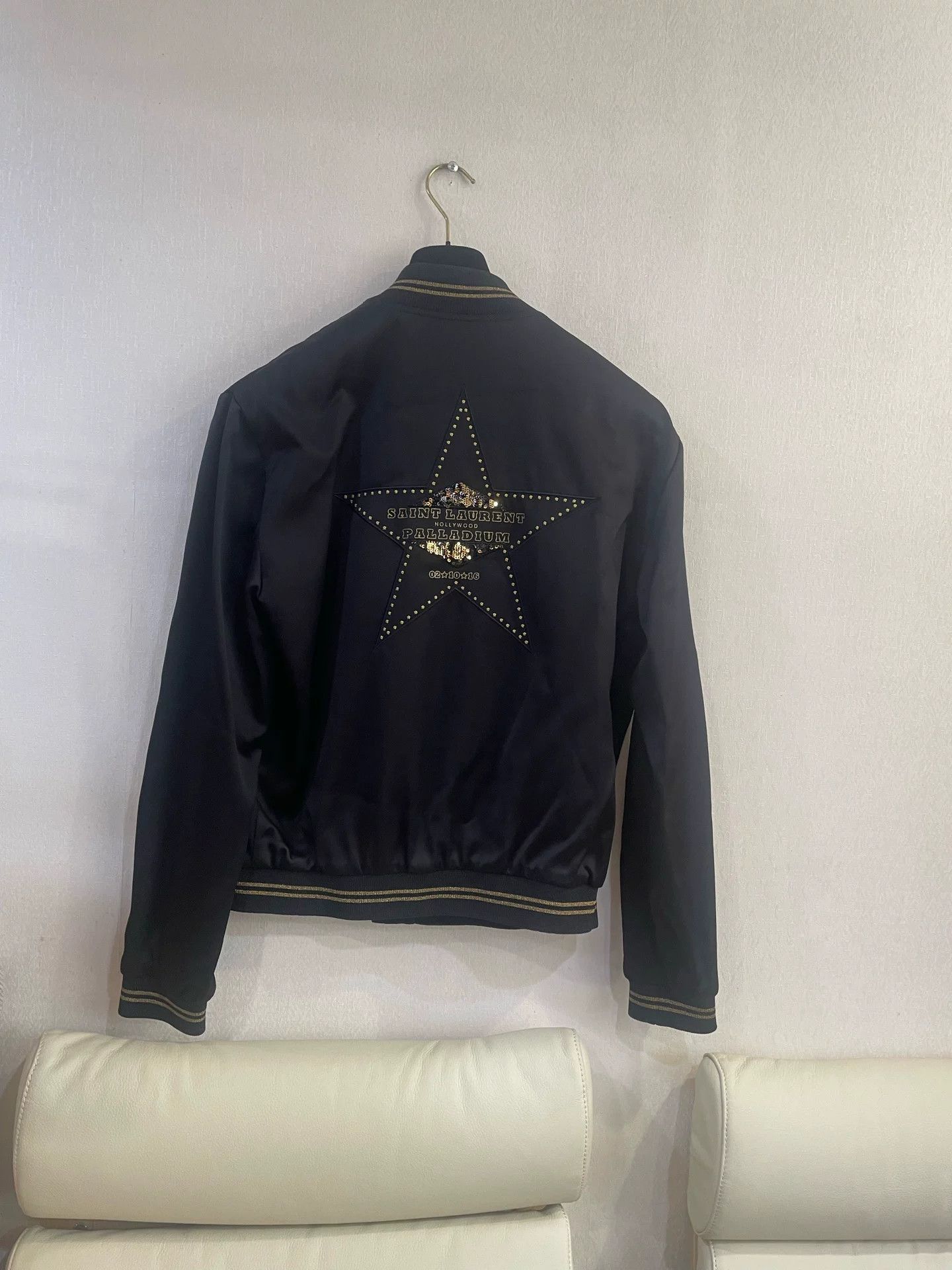 Saint Laurent Paris Saint Laurent Star Palladium Varsity Jacket 50 Size US M / EU 48-50 / 2 - 3 Thumbnail