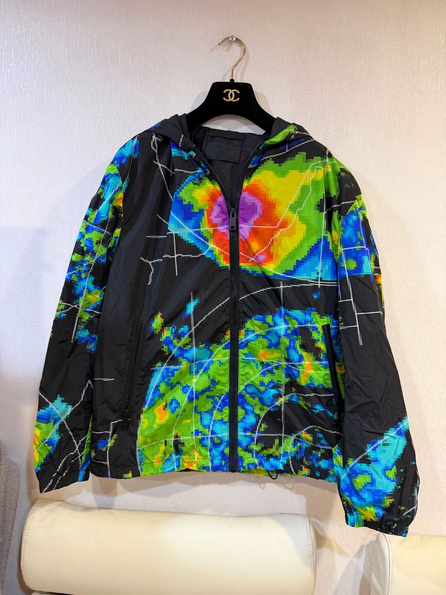 Prada Prada Radar Print Hooded Windbreaker Jacket Size S Size US S / EU 44-46 / 1 - 2 Thumbnail