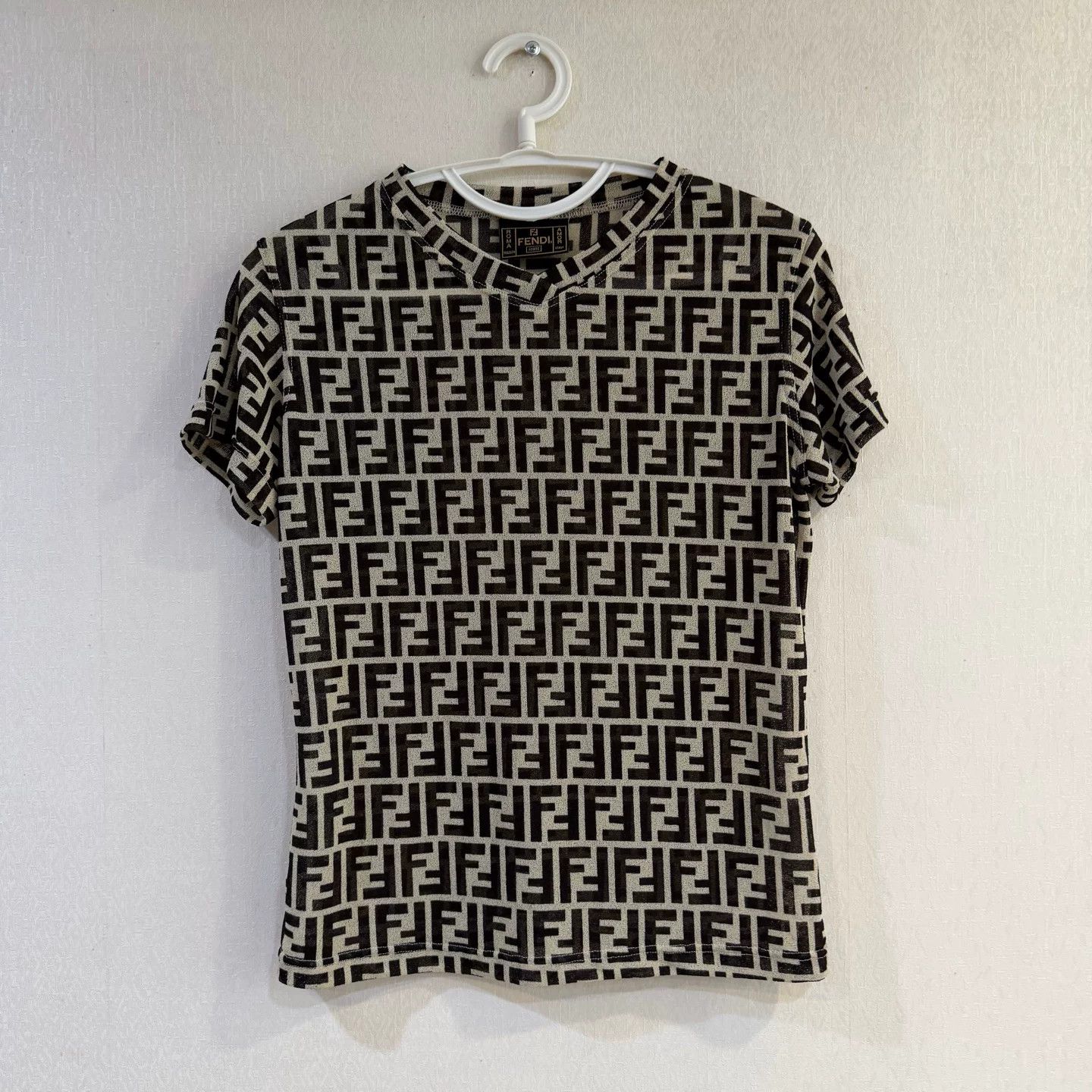 Fendi Fendi FF Monogram Zucca Print T-Shirt Size 46 Size US S / EU 44-46 / 1 - 2 Thumbnail