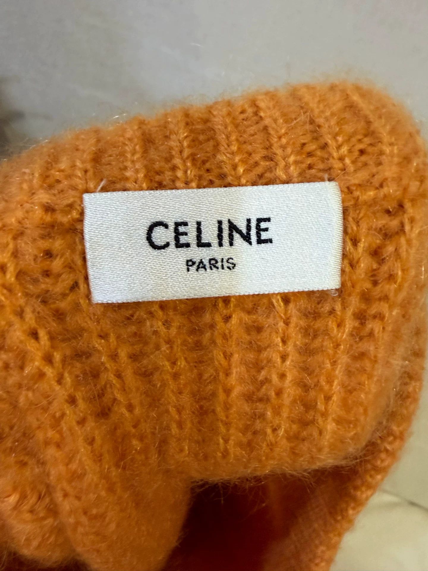 Celine Celine Orange Mohair Silk Sweater S Size S / US 4 / IT 40 - 4 Thumbnail