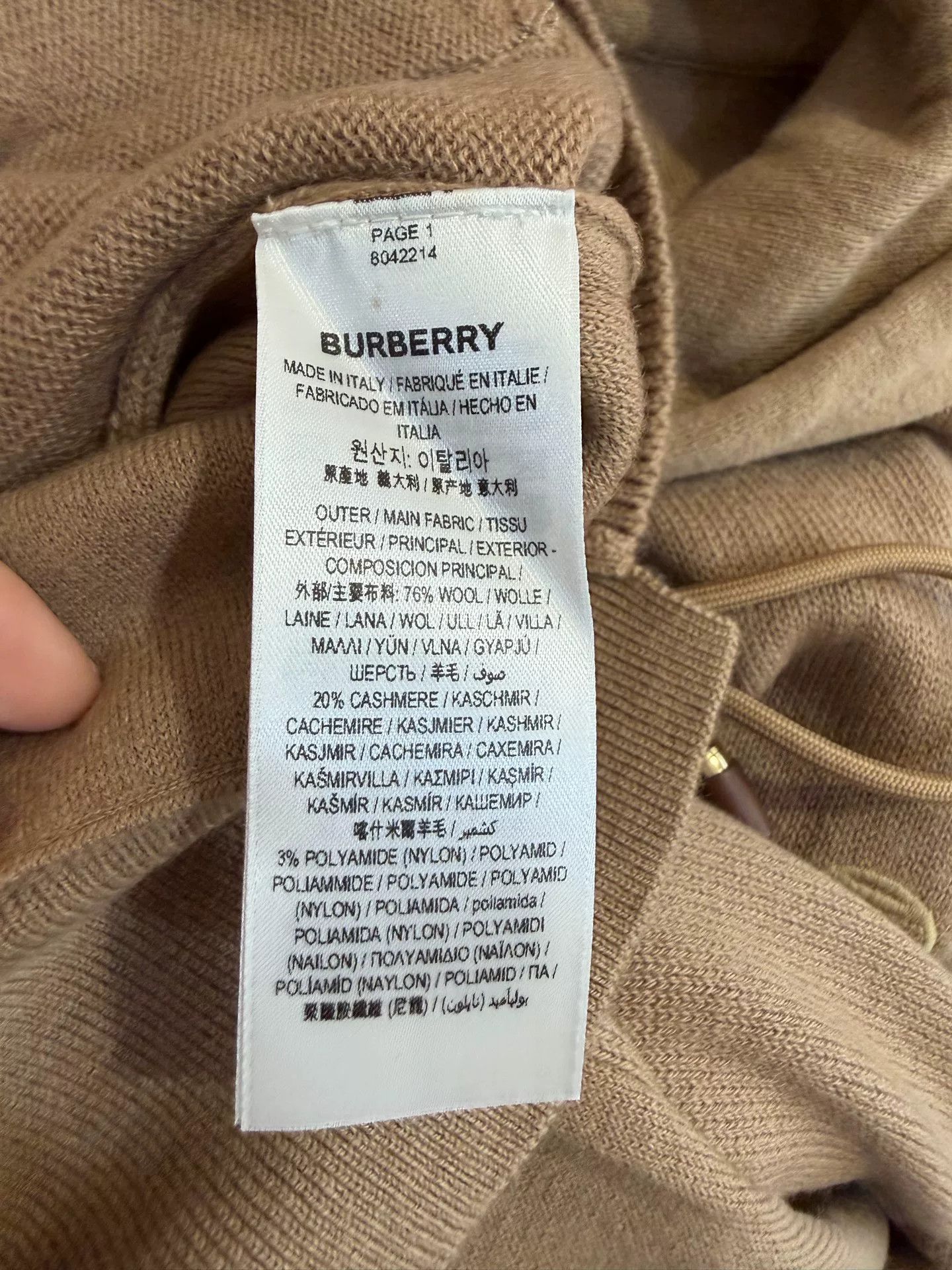 Burberry Burberry Wool Cashmere Knit Hoodie XS Size US XS / EU 42 / 0 - 5 Thumbnail