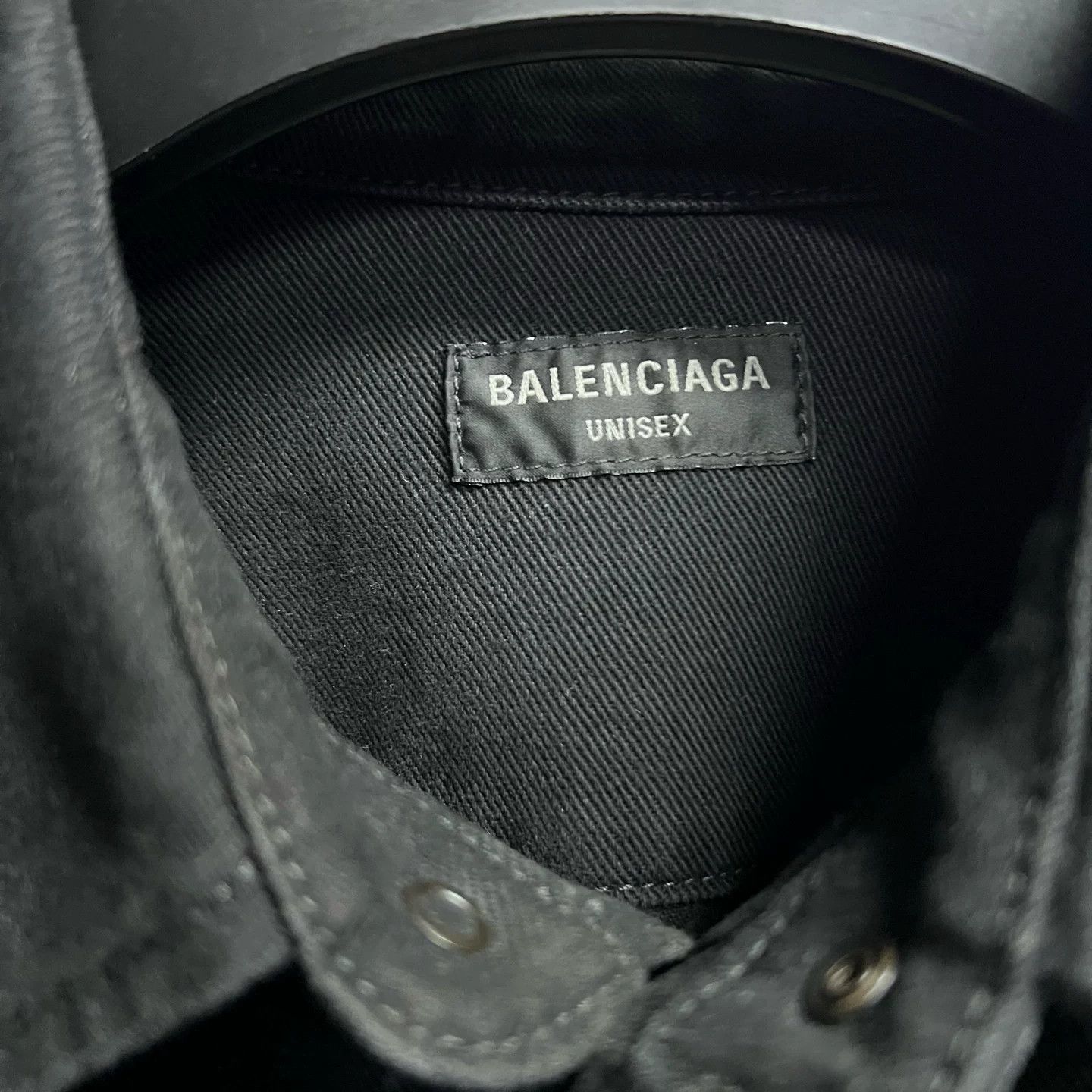 Balenciaga Balenciaga Black Denim Button Up Shirt Size M Size US M / EU 48-50 / 2 - 3 Thumbnail