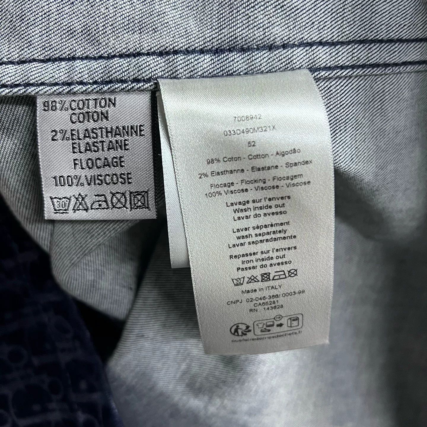 Dior Dior Oblique Logo Monogram Twill Shirt 52 Size US L / EU 52-54 / 3 - 5 Thumbnail