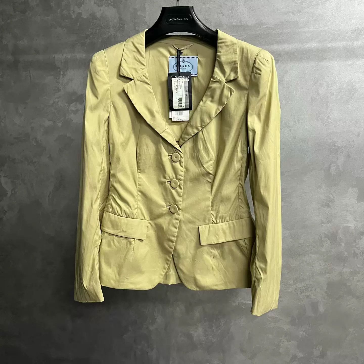Prada Prada Khaki Poplin Stretch Bow Blazer Size IT 44 Size M / US 6-8 / IT 42-44 - 2 Thumbnail